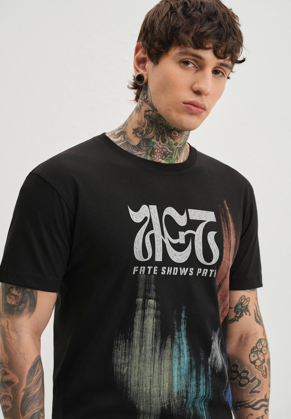 Black Graphic Printed T-shirt