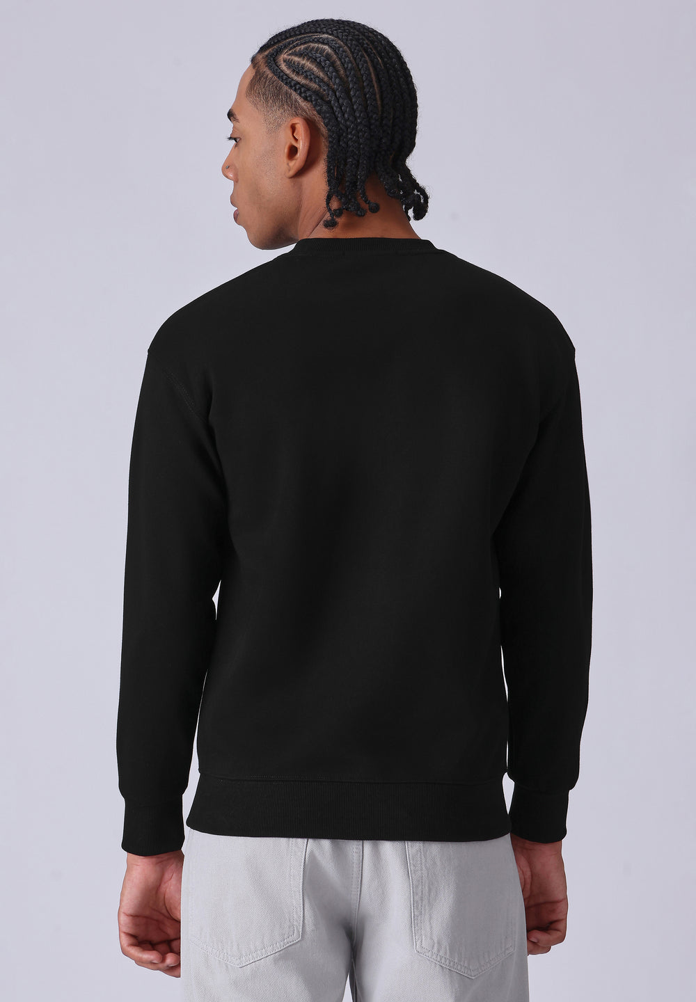 Black Grey Colorblock Sweatshirt