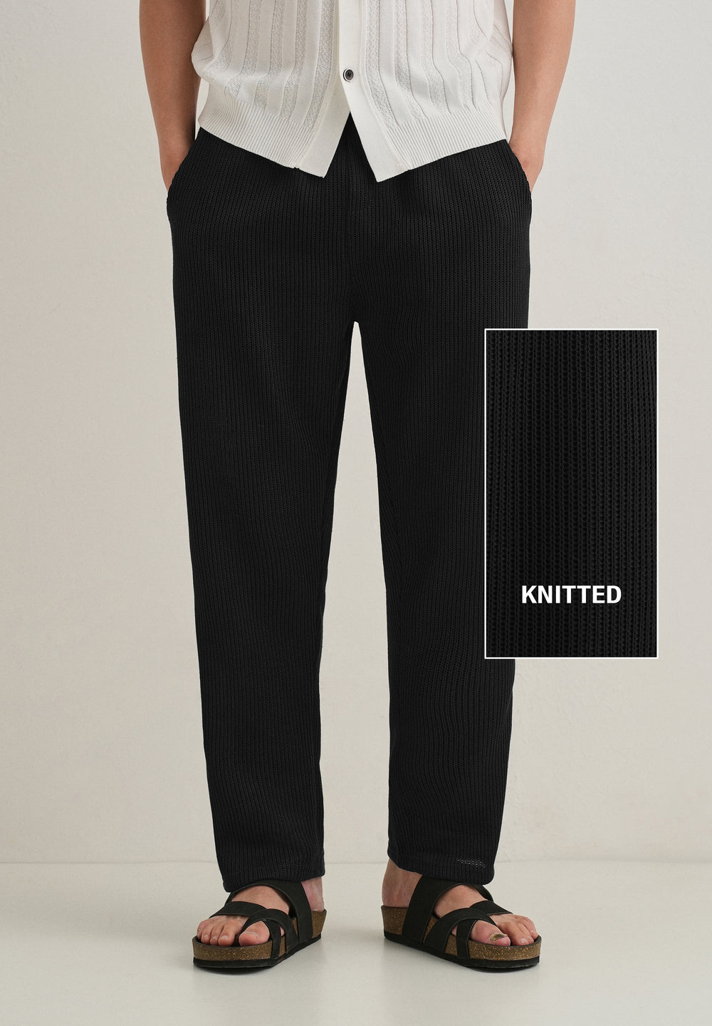Black Knitted Pant