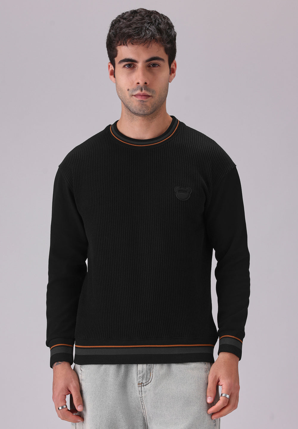 Black Knitted Pullover
