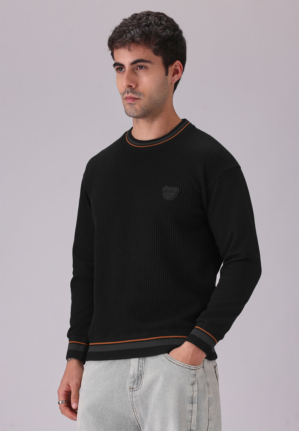 Black Knitted Pullover