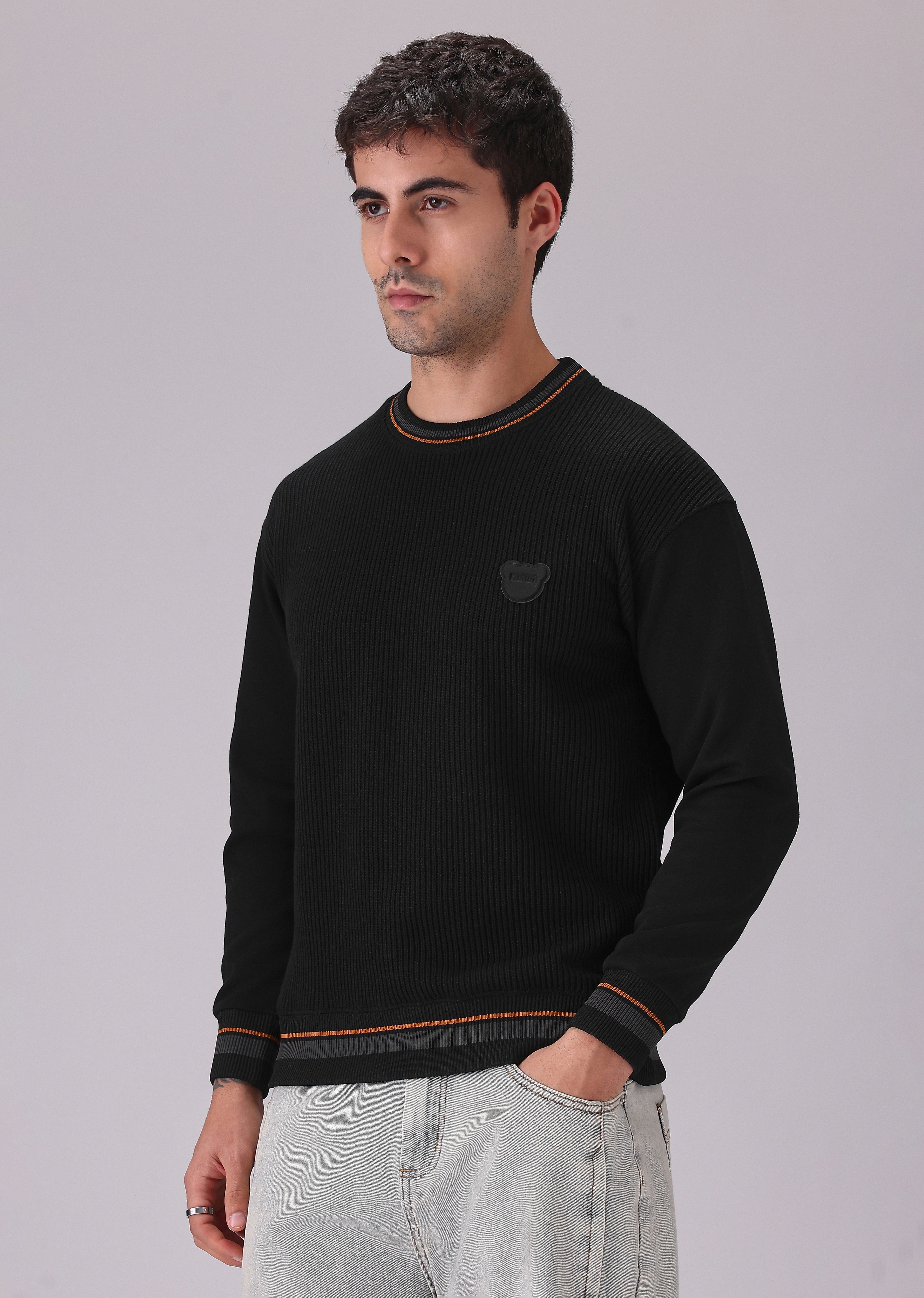 Black Knitted Pullover