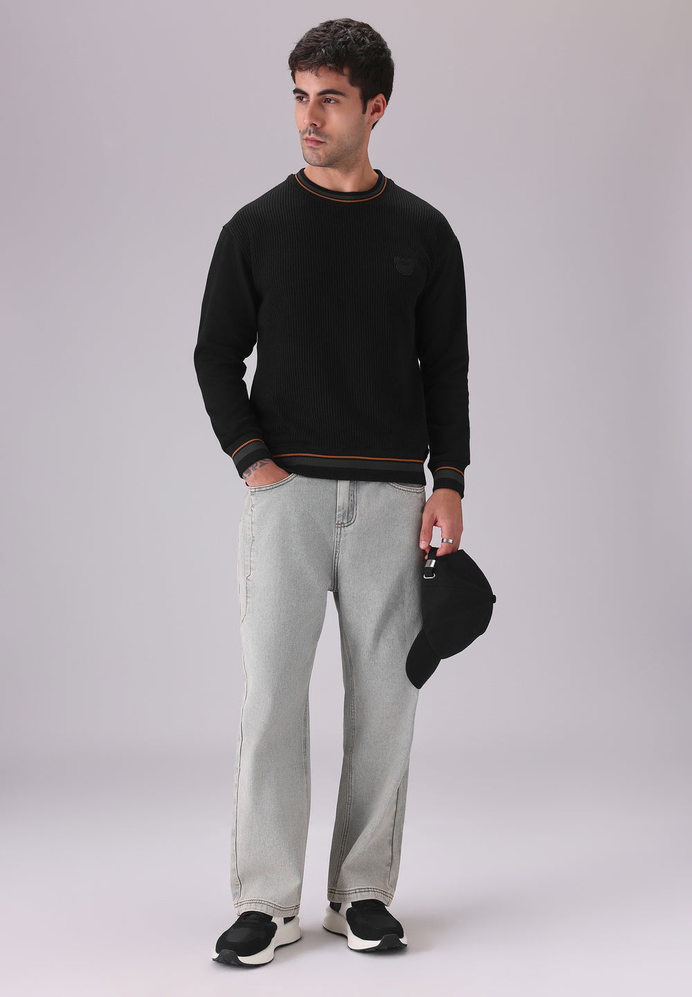 Black Knitted Pullover