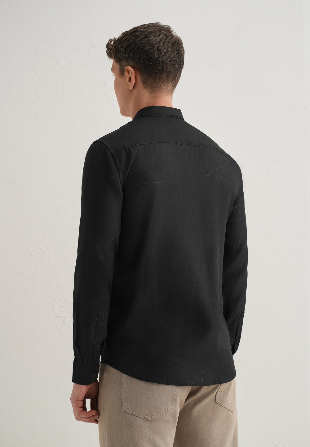 Black Laser Cut Shirt