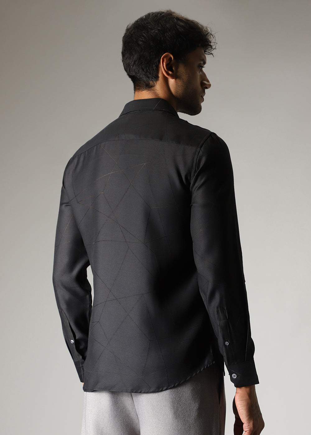 Black Laser Cut Shirt