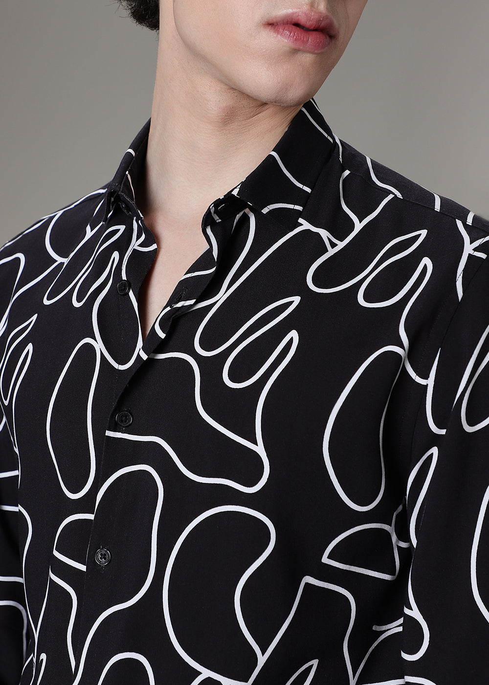 Black Line Abstract Shirt