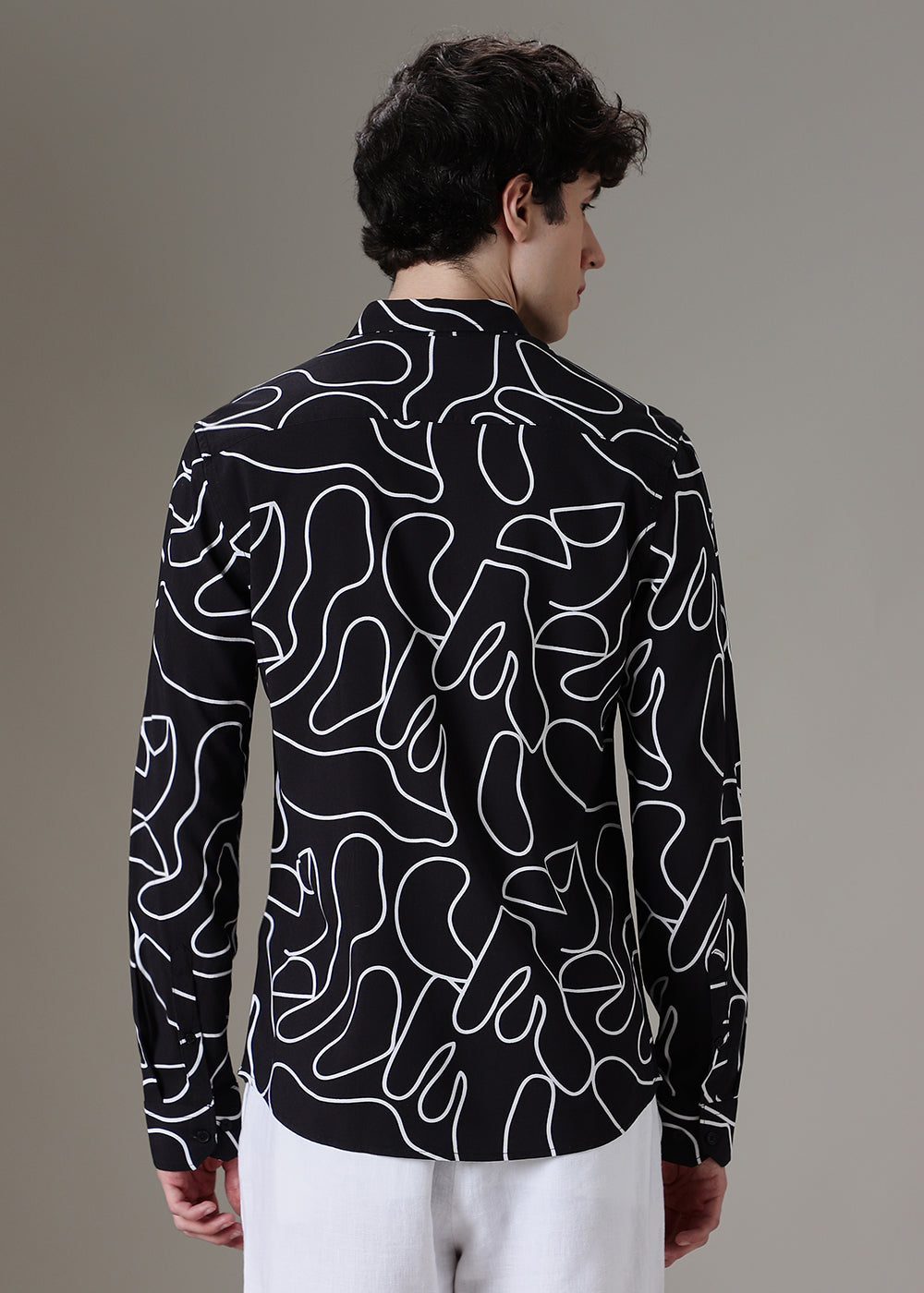 Black Line Abstract Shirt