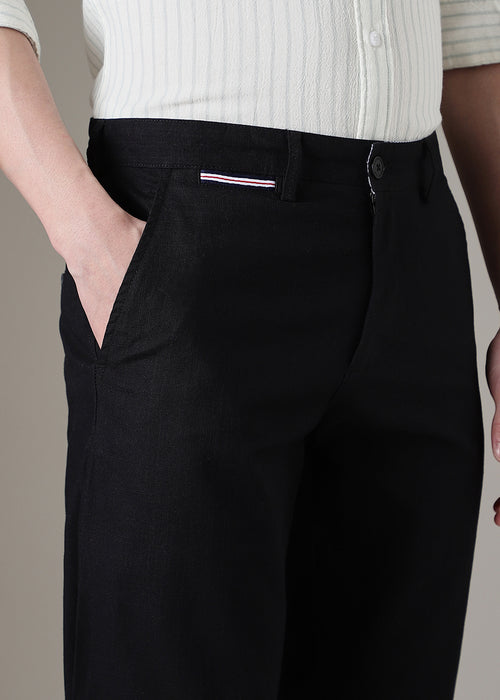 Black Linen Trouser