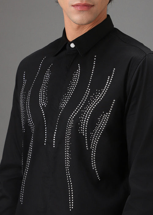 Black Luxe Sparkler Designer Shirt