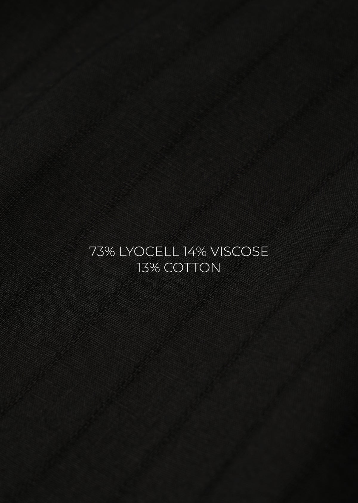 Black Lyocell Cotton Self-Stripe Shirt
