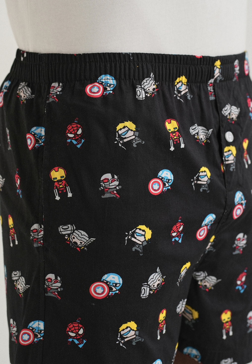 Black Marvel Printed Boxer