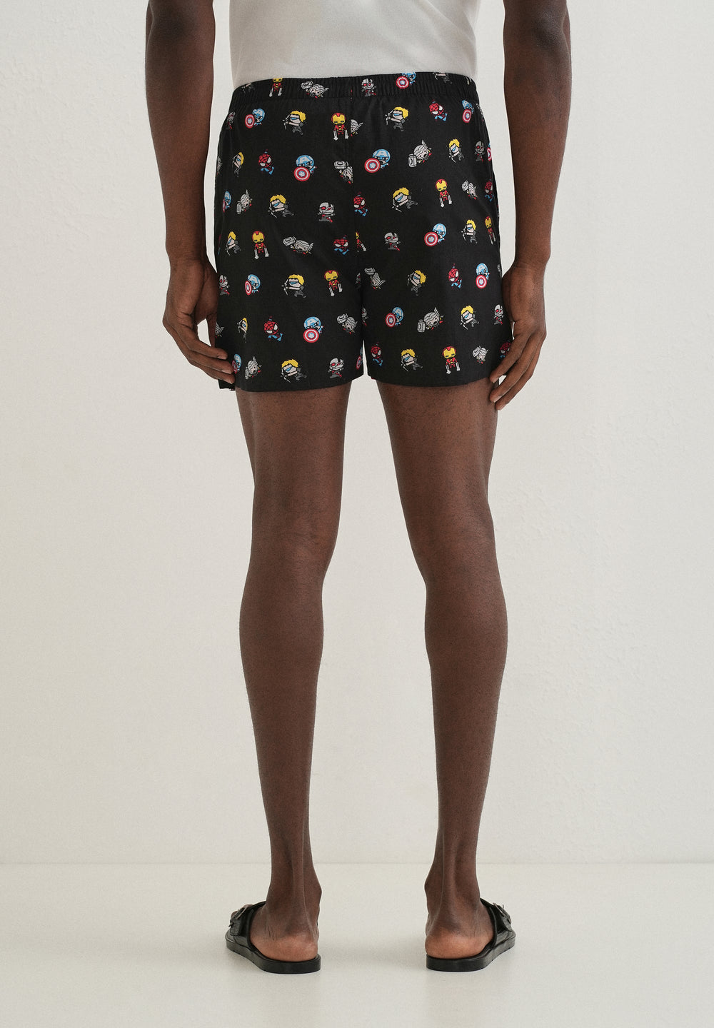 Black Marvel Printed Boxer