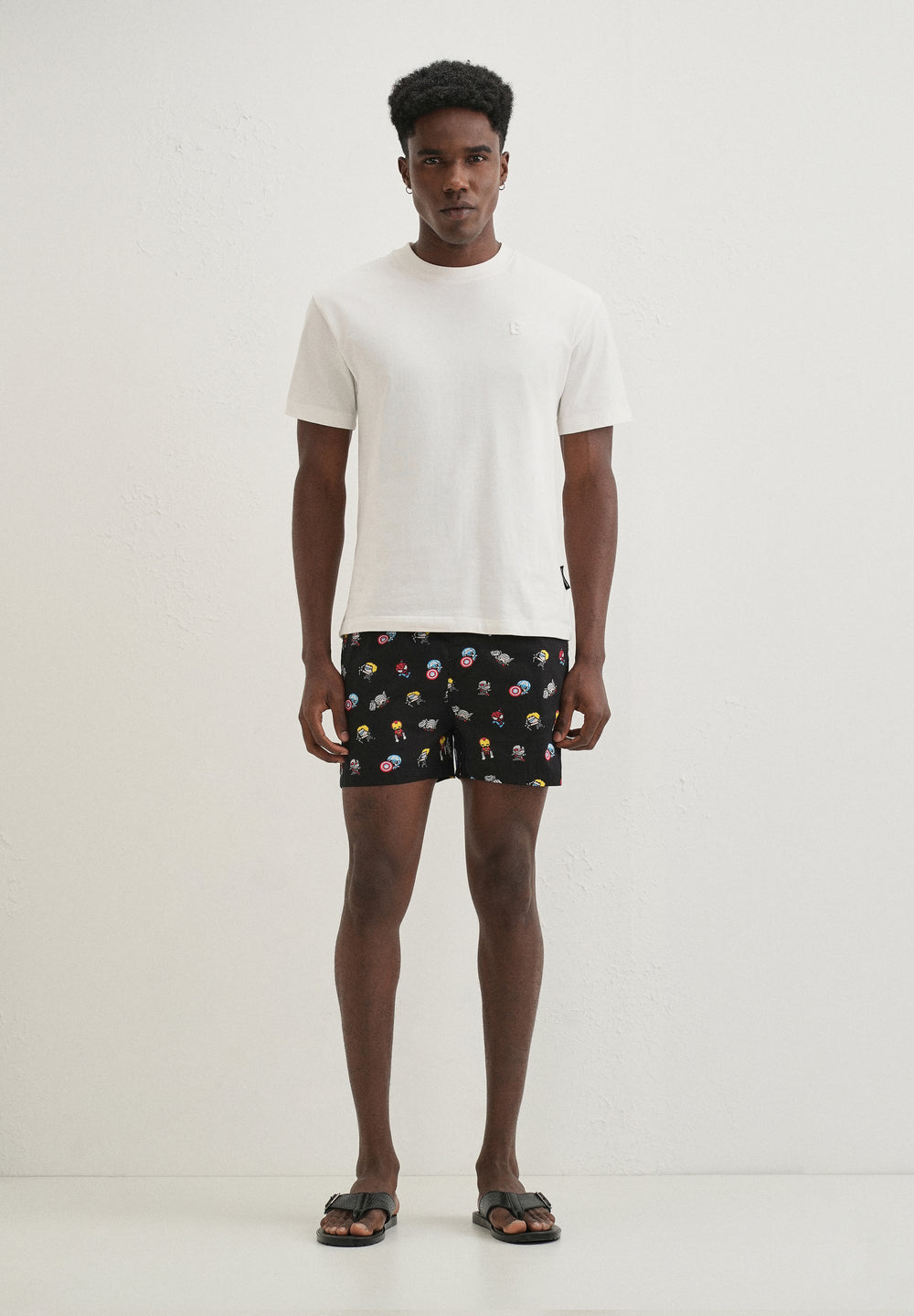 Black Marvel Printed Boxer