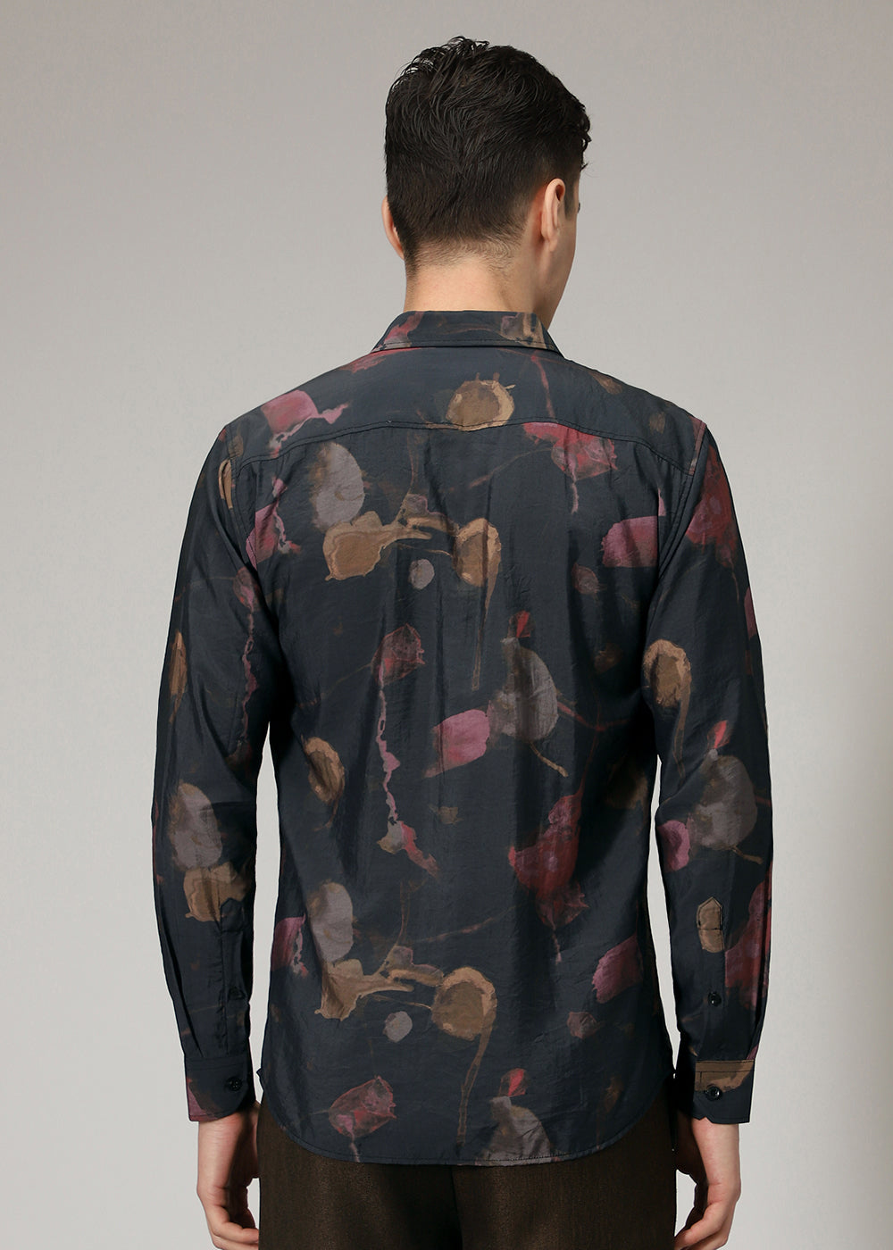 Black Multi Wash Print Shirt