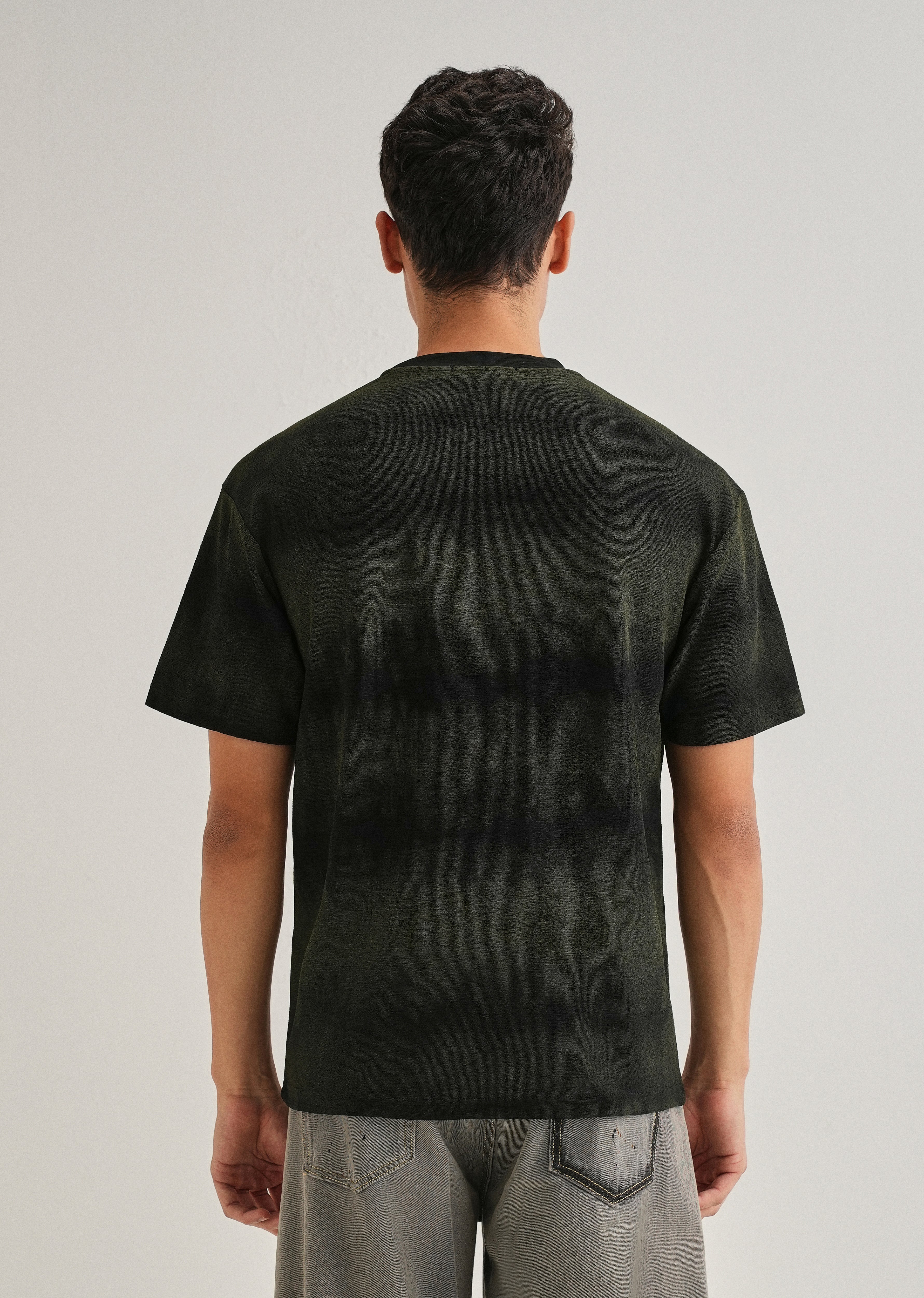 Black Olive Tie & Dye Oversized T-shirt