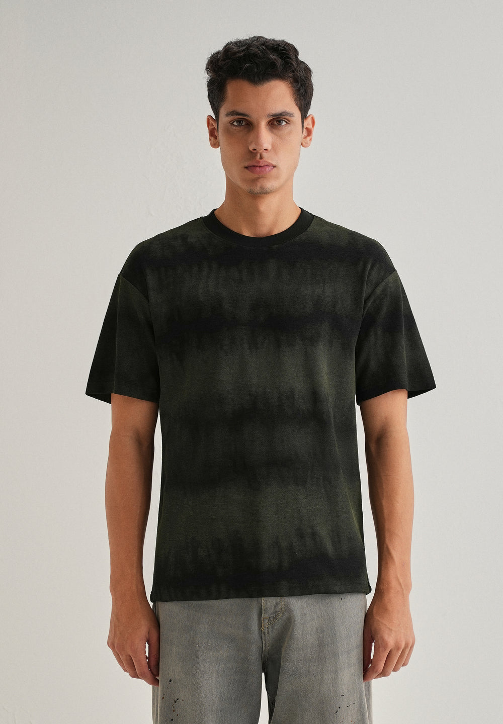 Black Olive Tie & Dye Oversized T-shirt