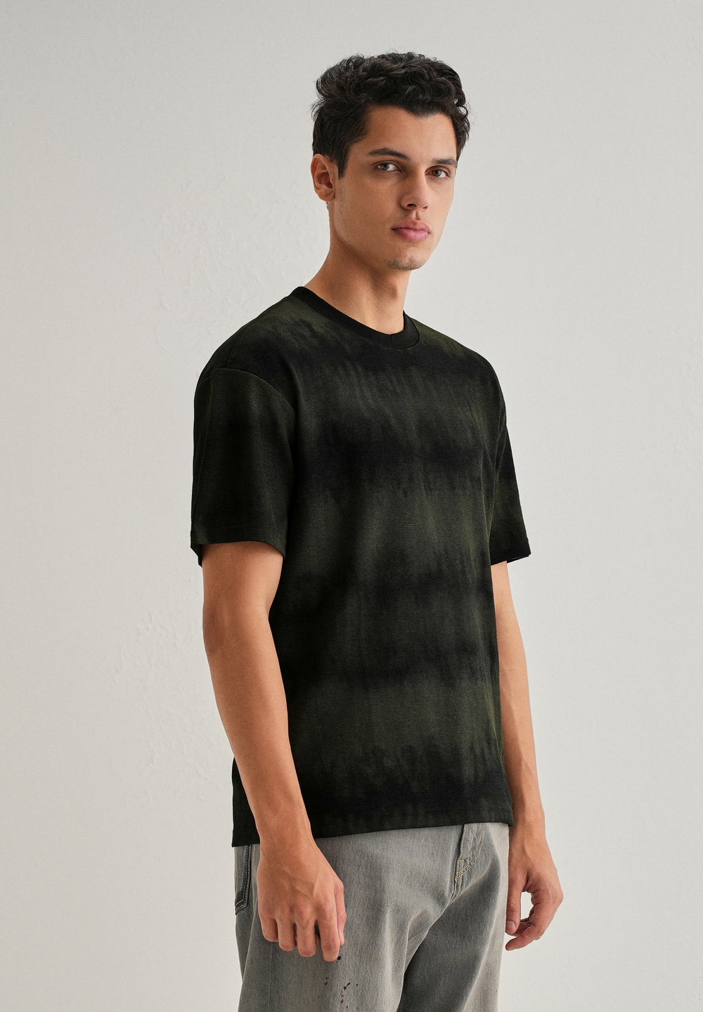 Black Olive Tie & Dye Oversized T-shirt