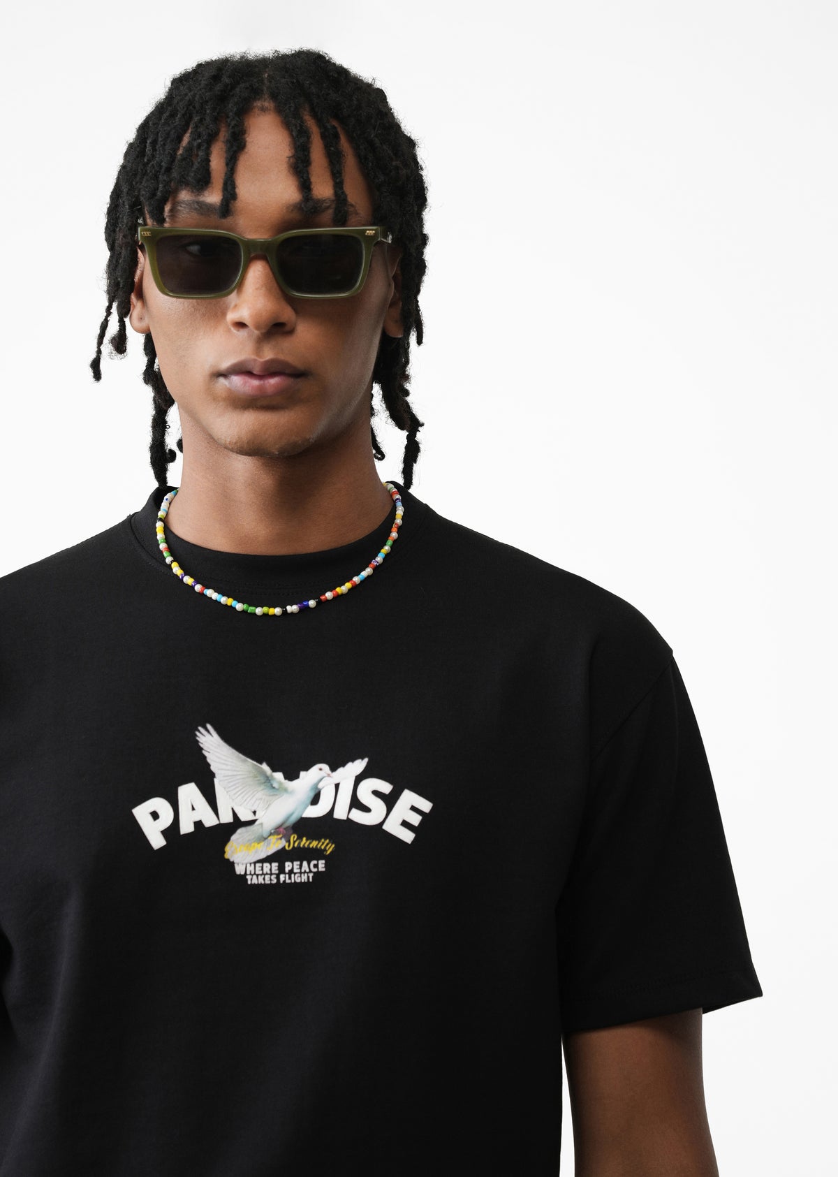 Black Paradise Graphic Print T-shirt