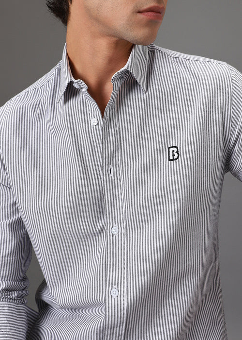 Black Pin Stripe Shirt