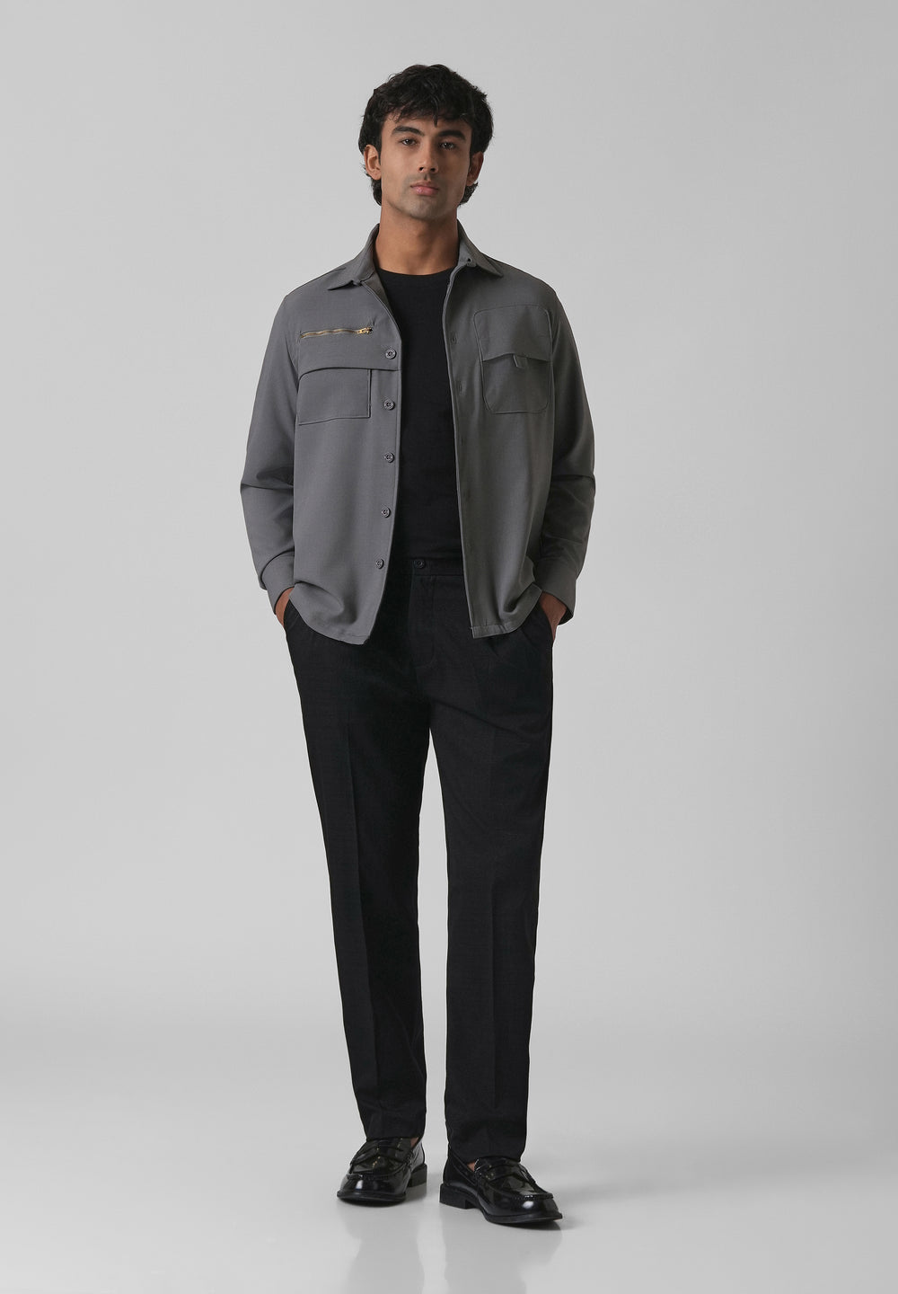 Black Pleated Gurkha Pant