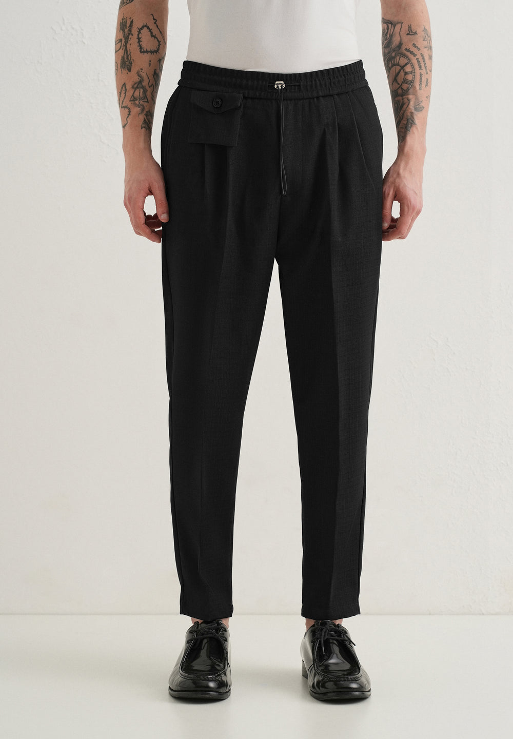 Black Pleated Korean Pant