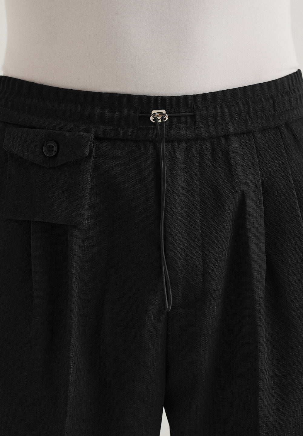 Black Pleated Korean Pant
