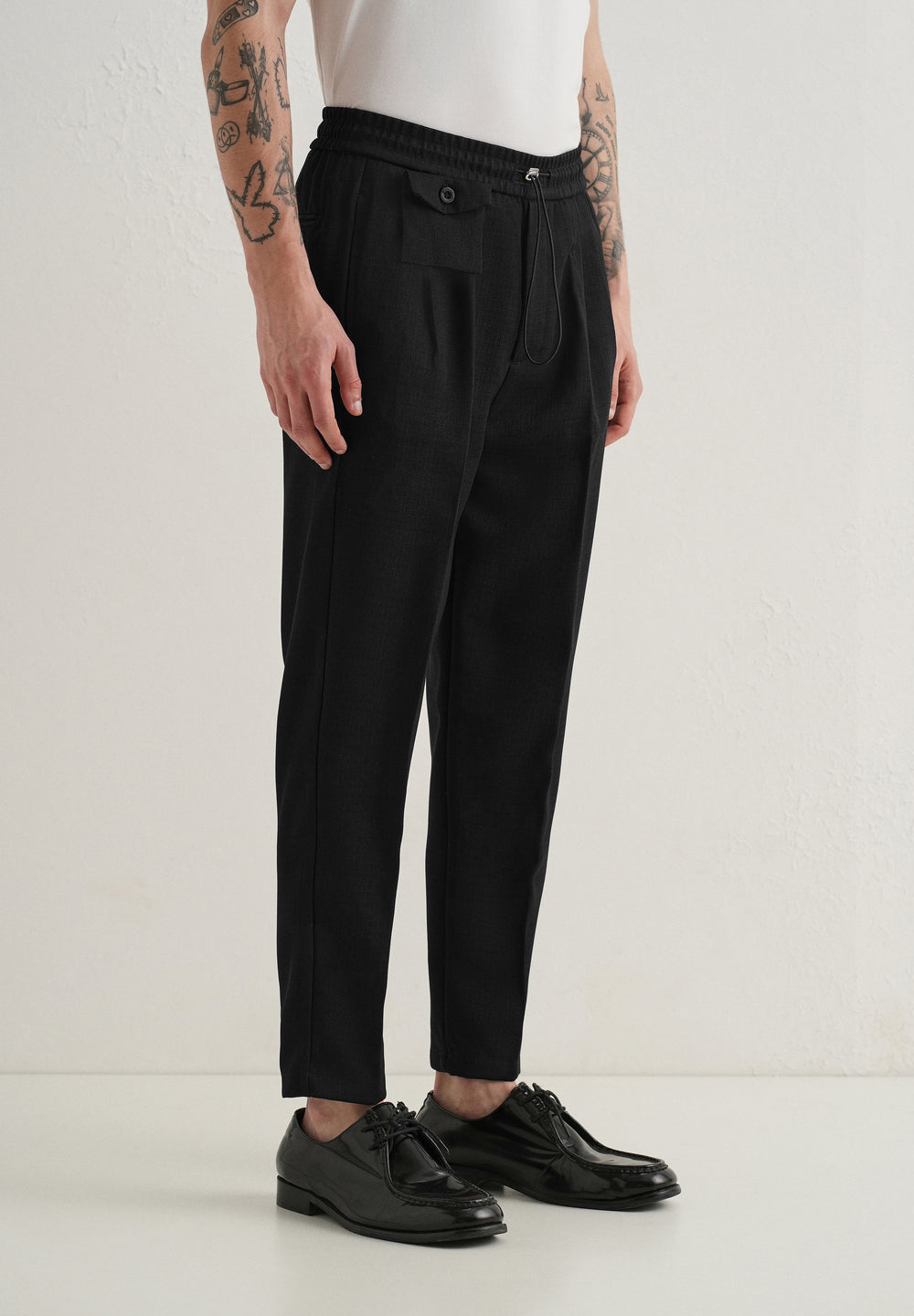 Black Pleated Korean Pant