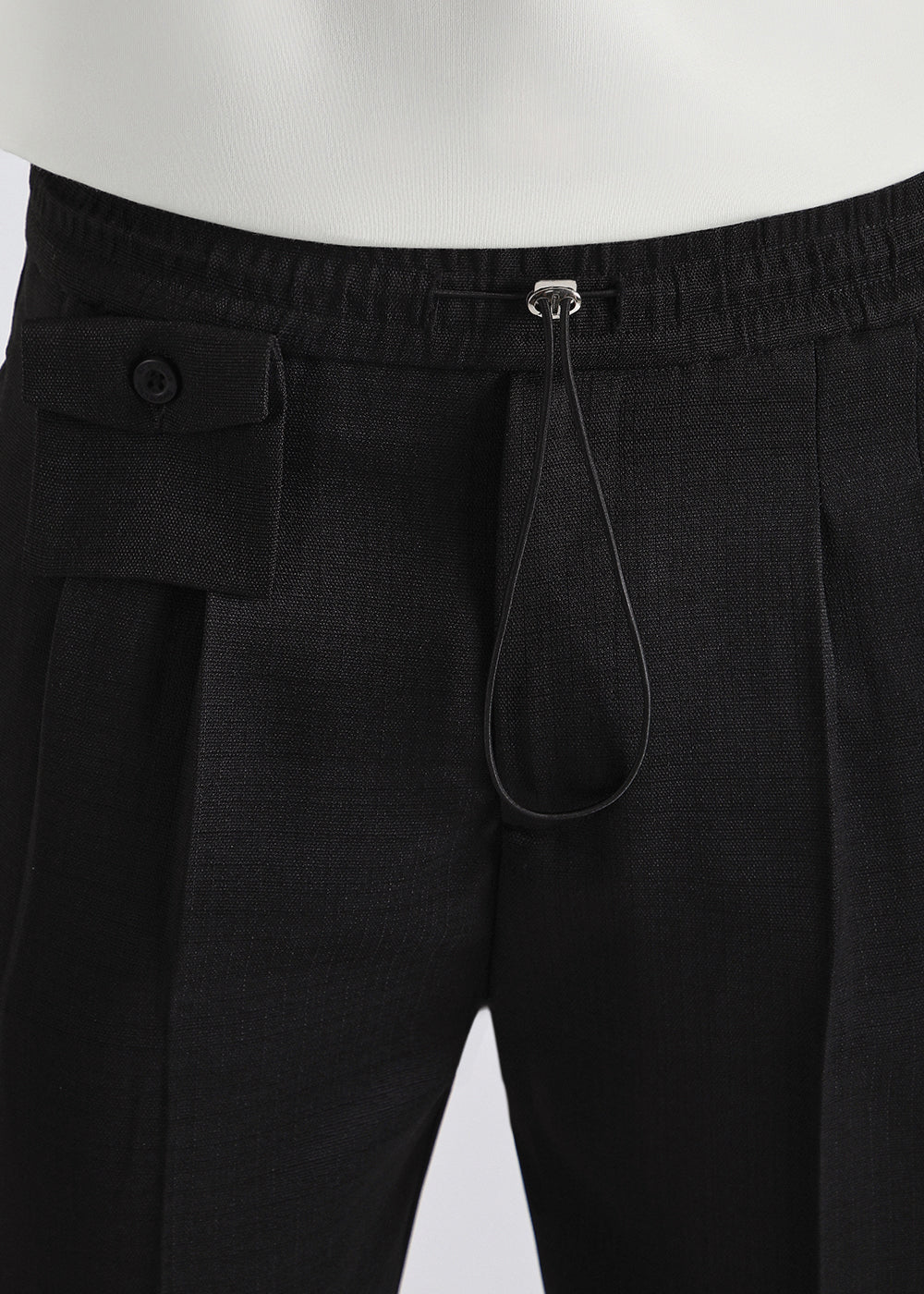 Black Pleated Korean Pant