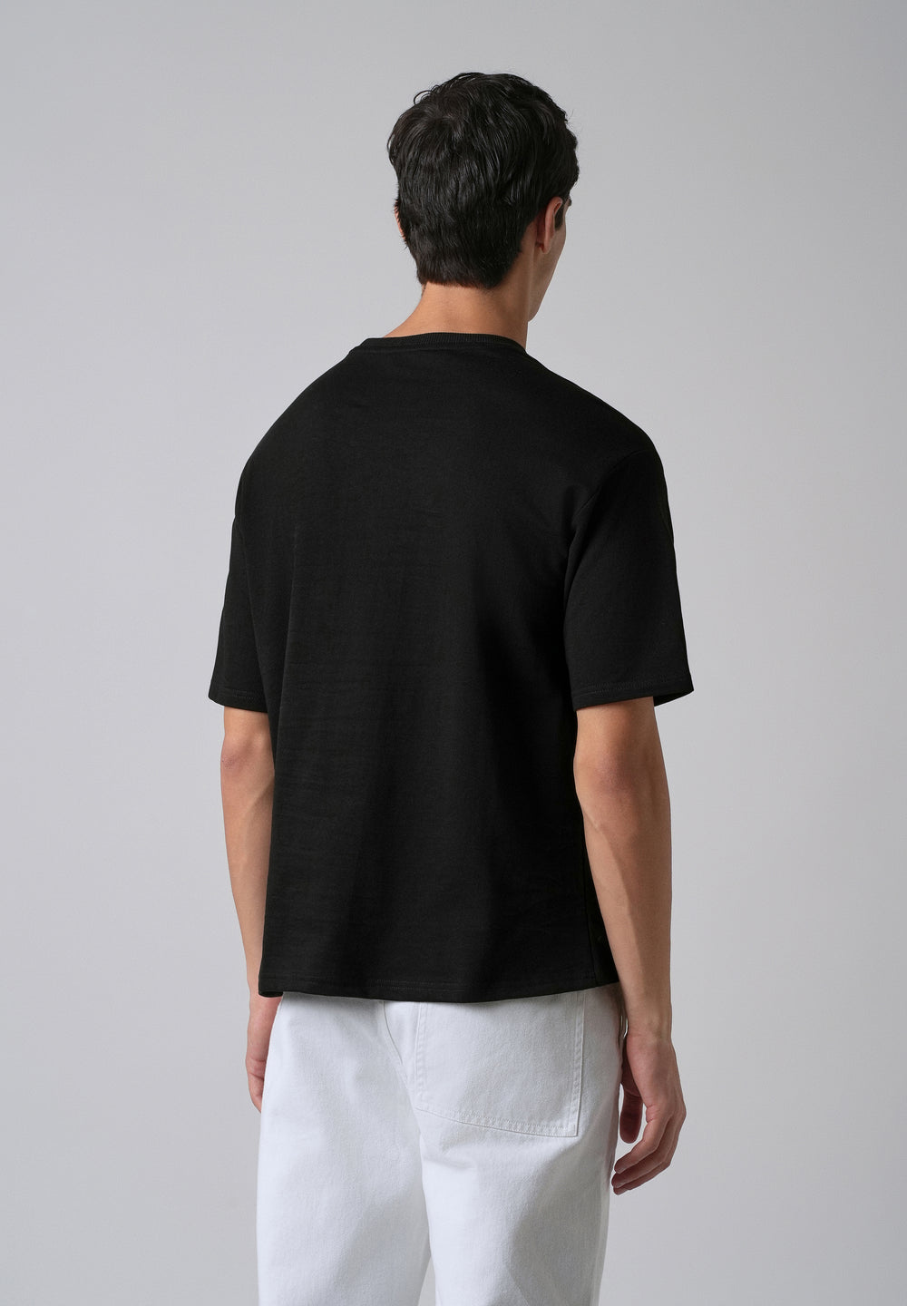 Black Print Relaxed Fit T- shirt