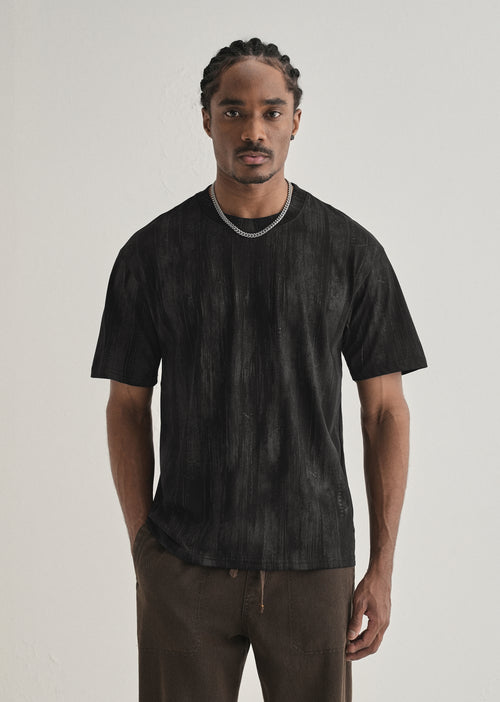 Ink Black Printed Oversized T-shirt
