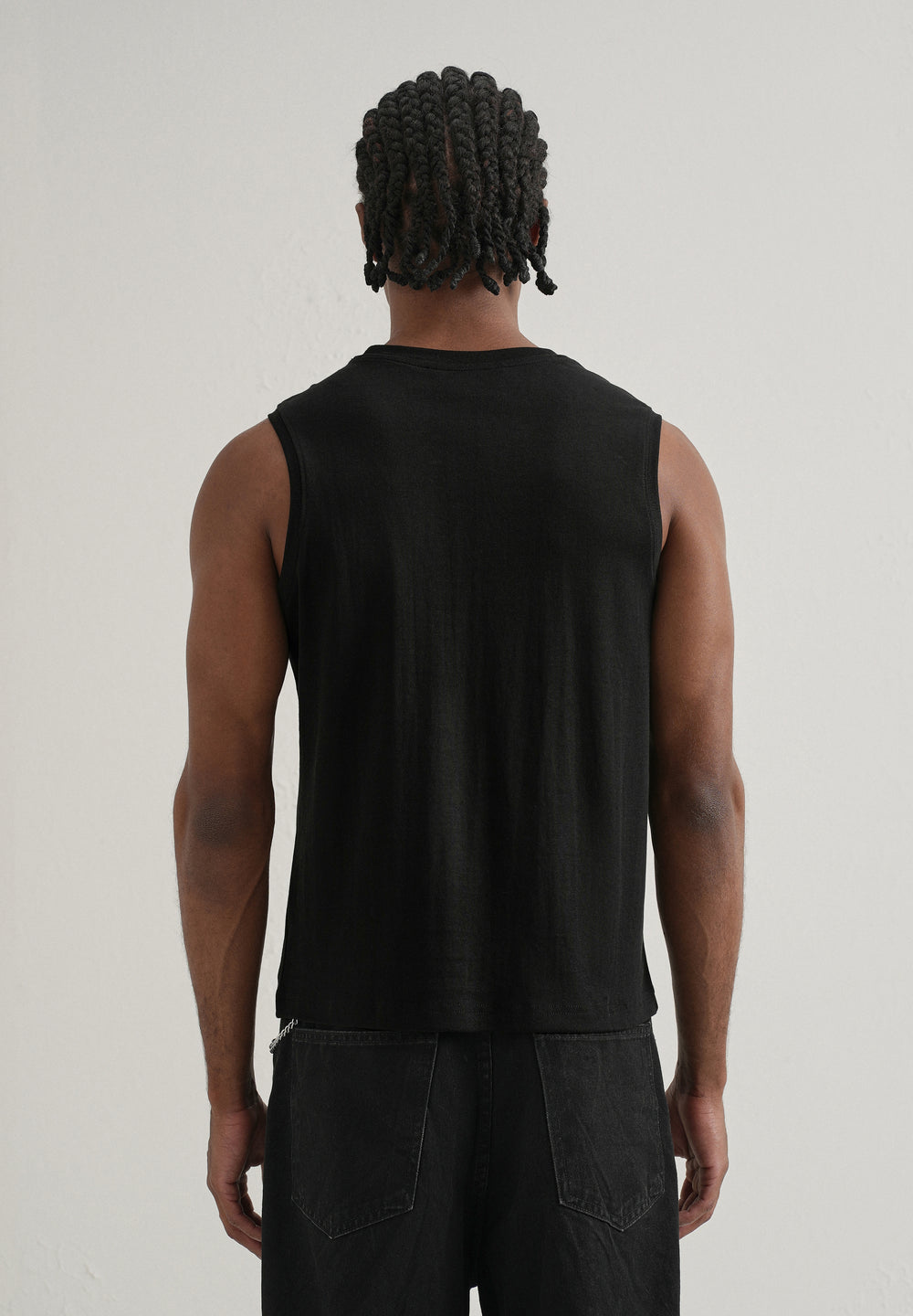 Midnight Black Printed Tank