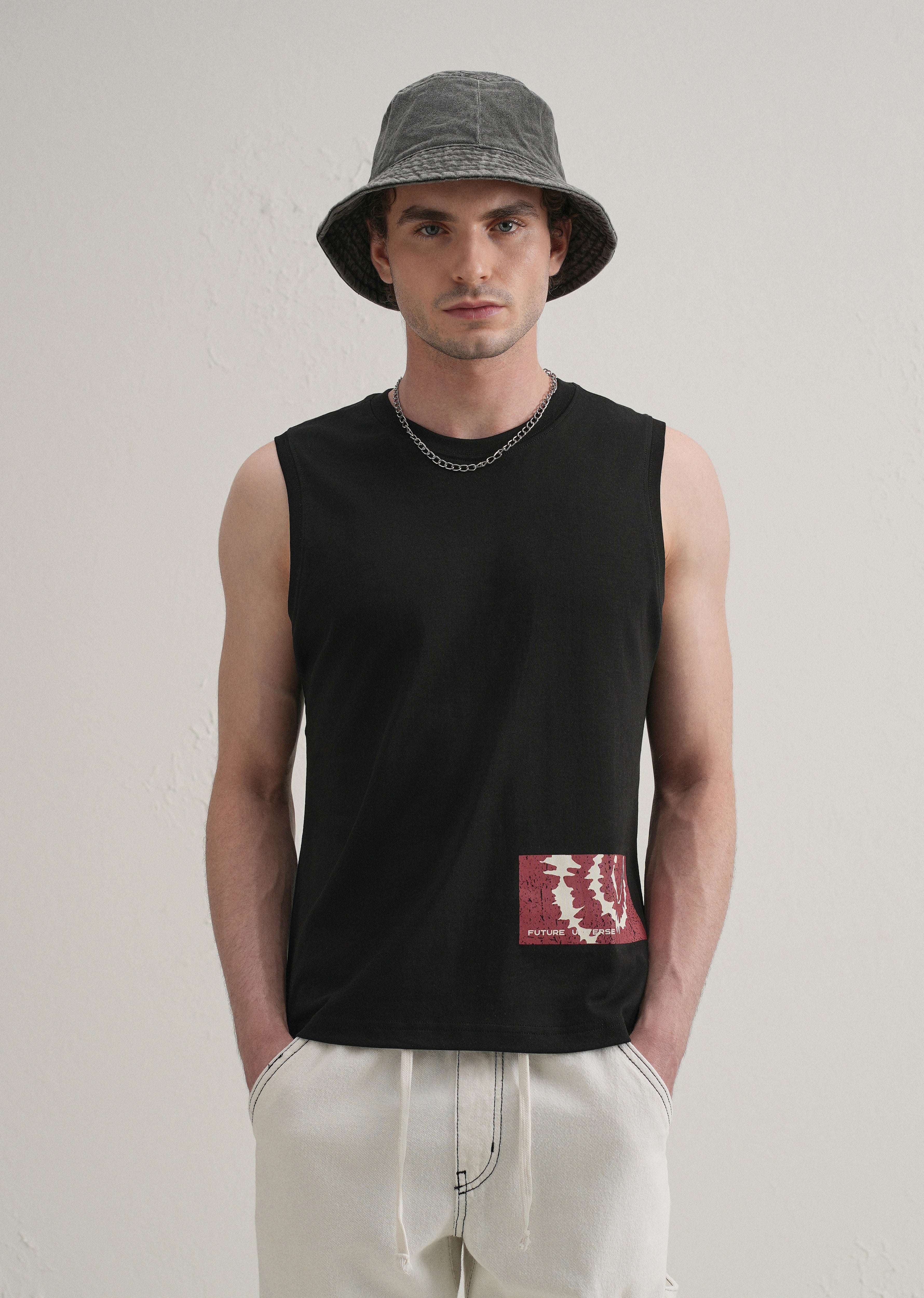 Black Printed Tank