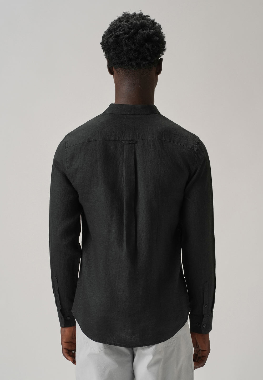 100% Pure Black Linen Shirt