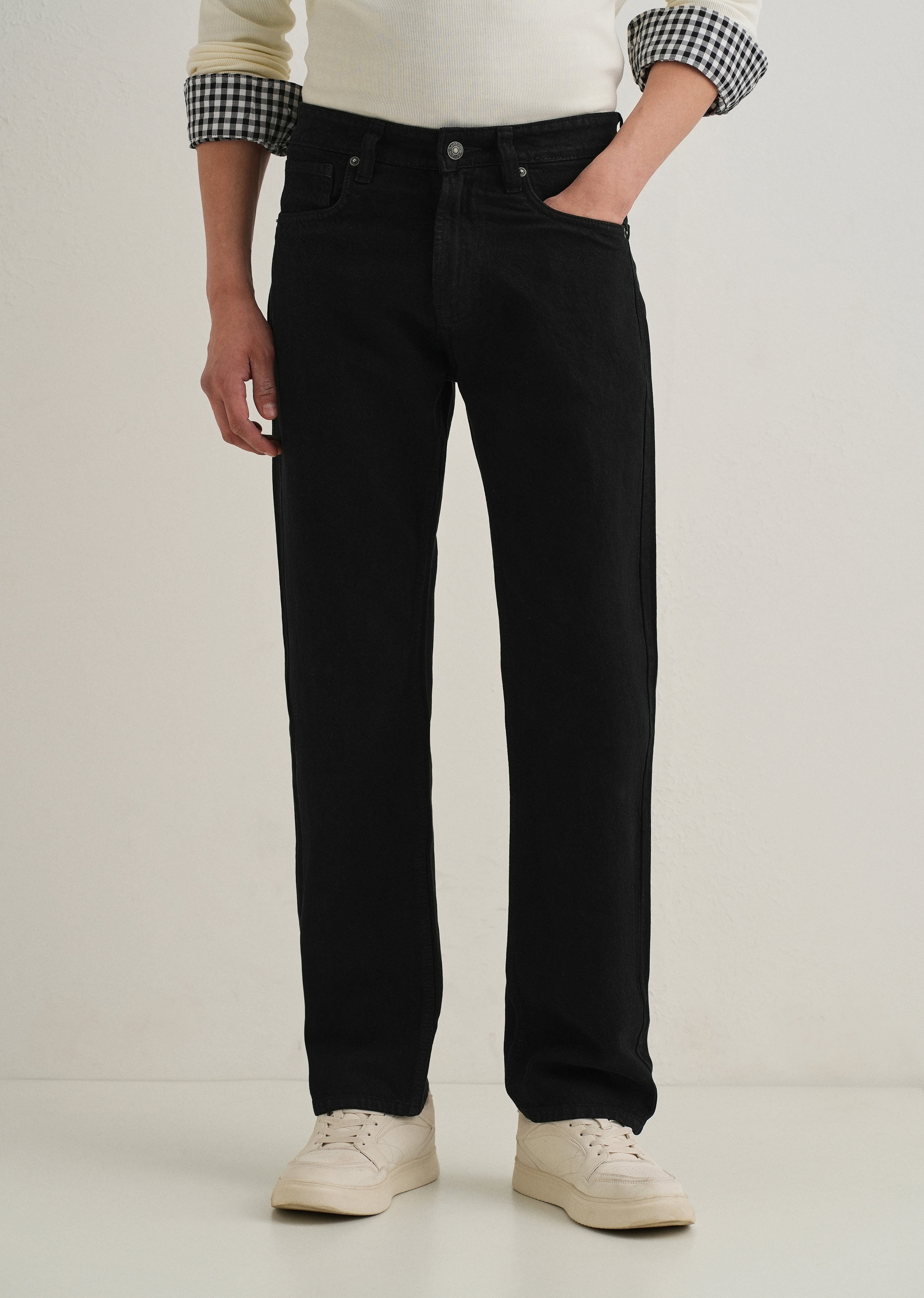 Black Regular Fit Denim