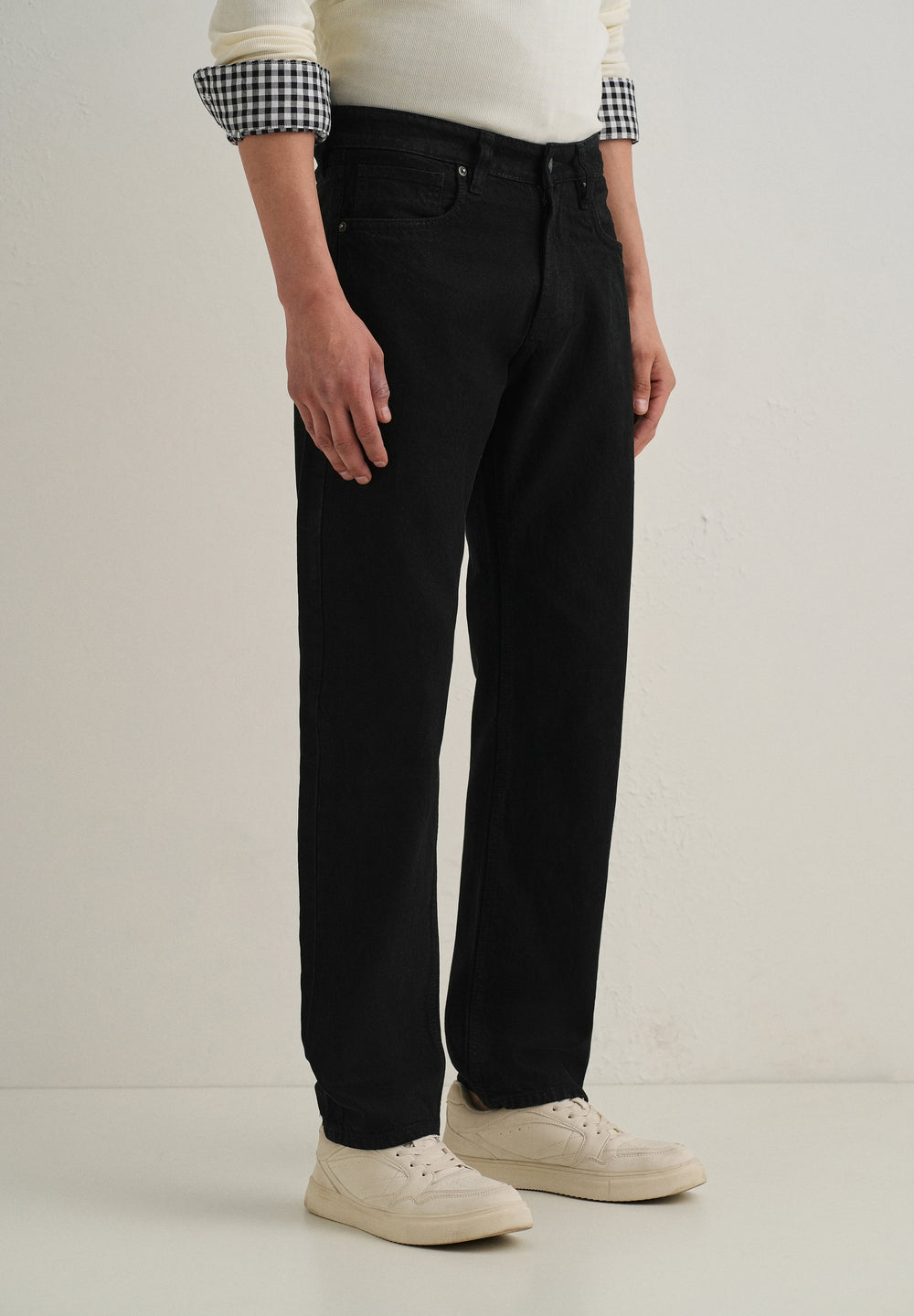 Black Regular Fit Denim