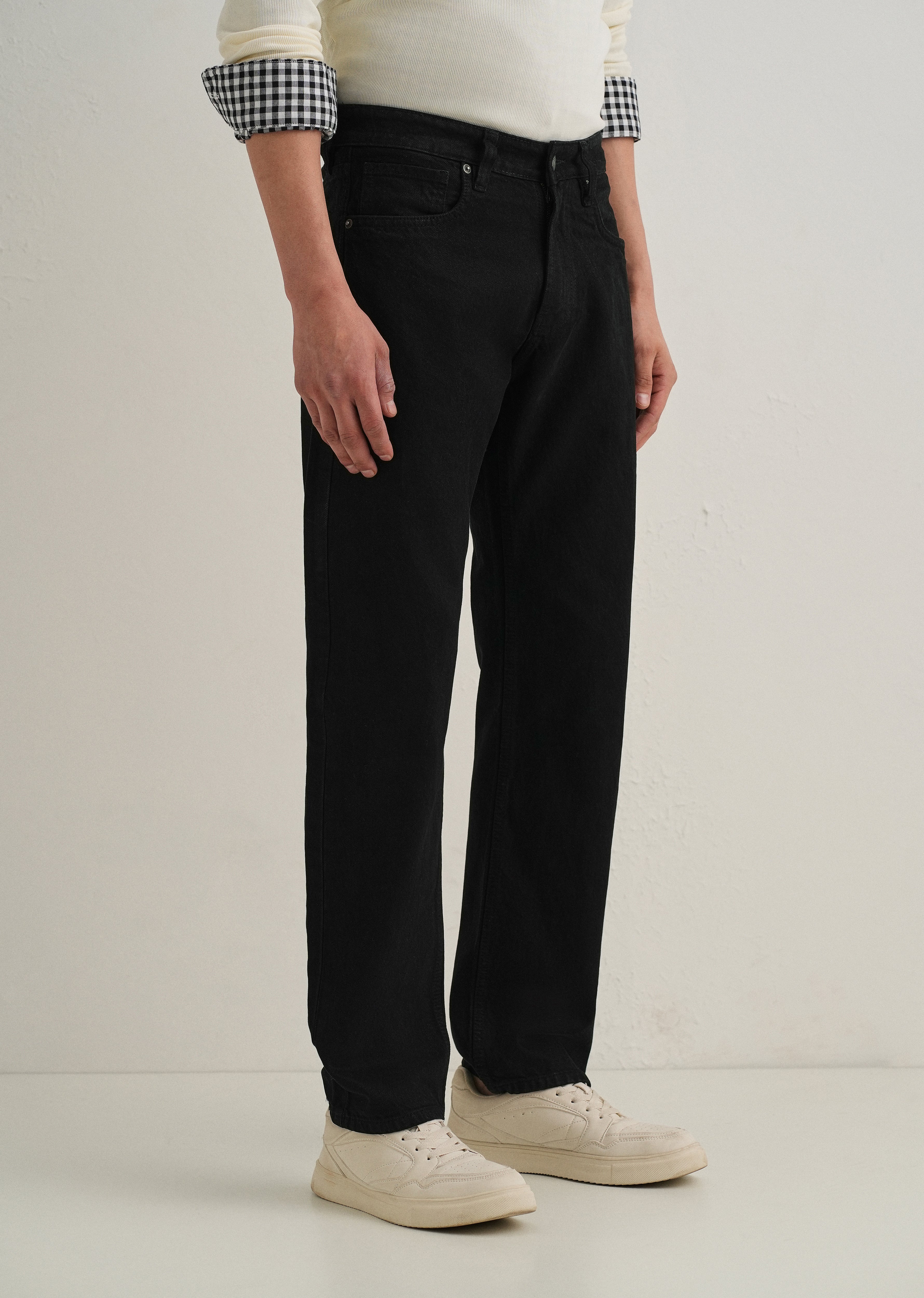 Black Regular Fit Denim