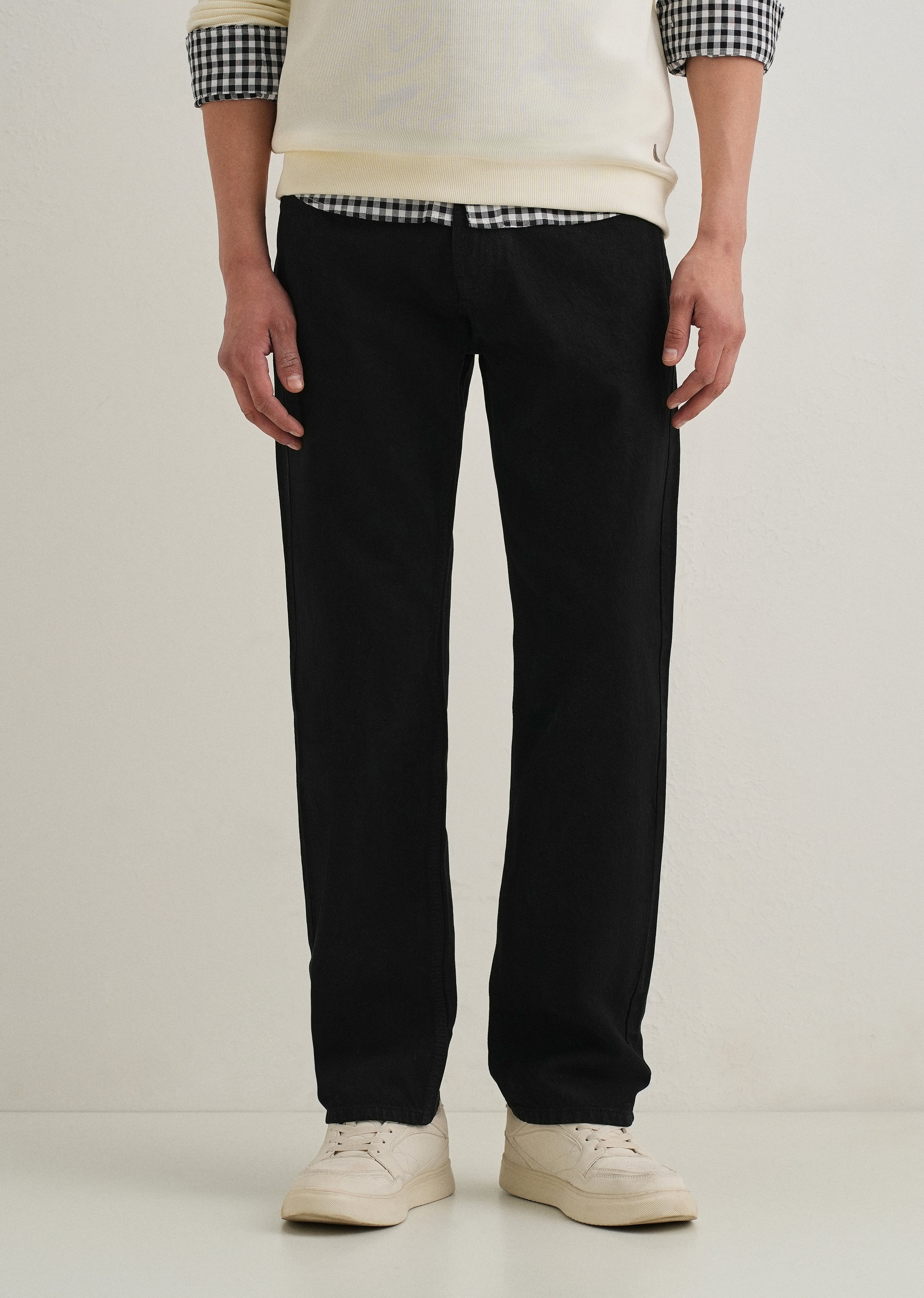 Black Regular Fit Denim