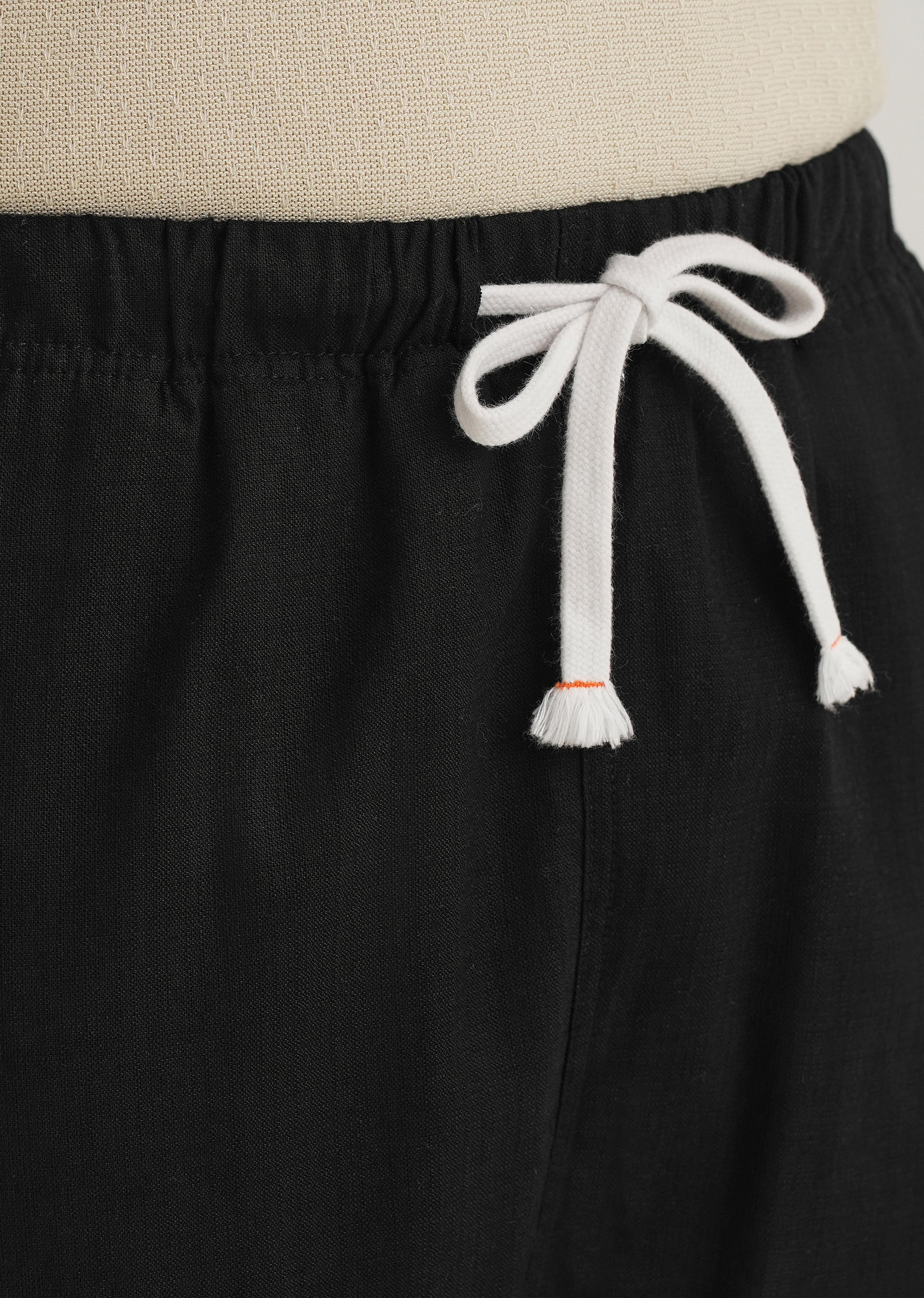 Black Relaxed Fit Cotton Trouser