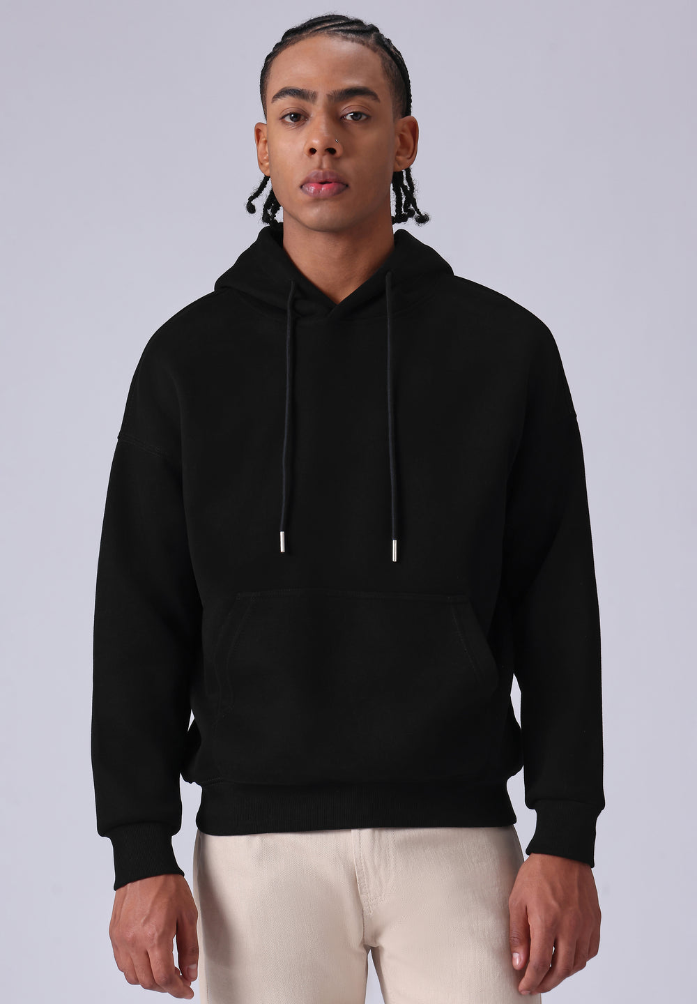 Black Relaxed Fit Hoodie