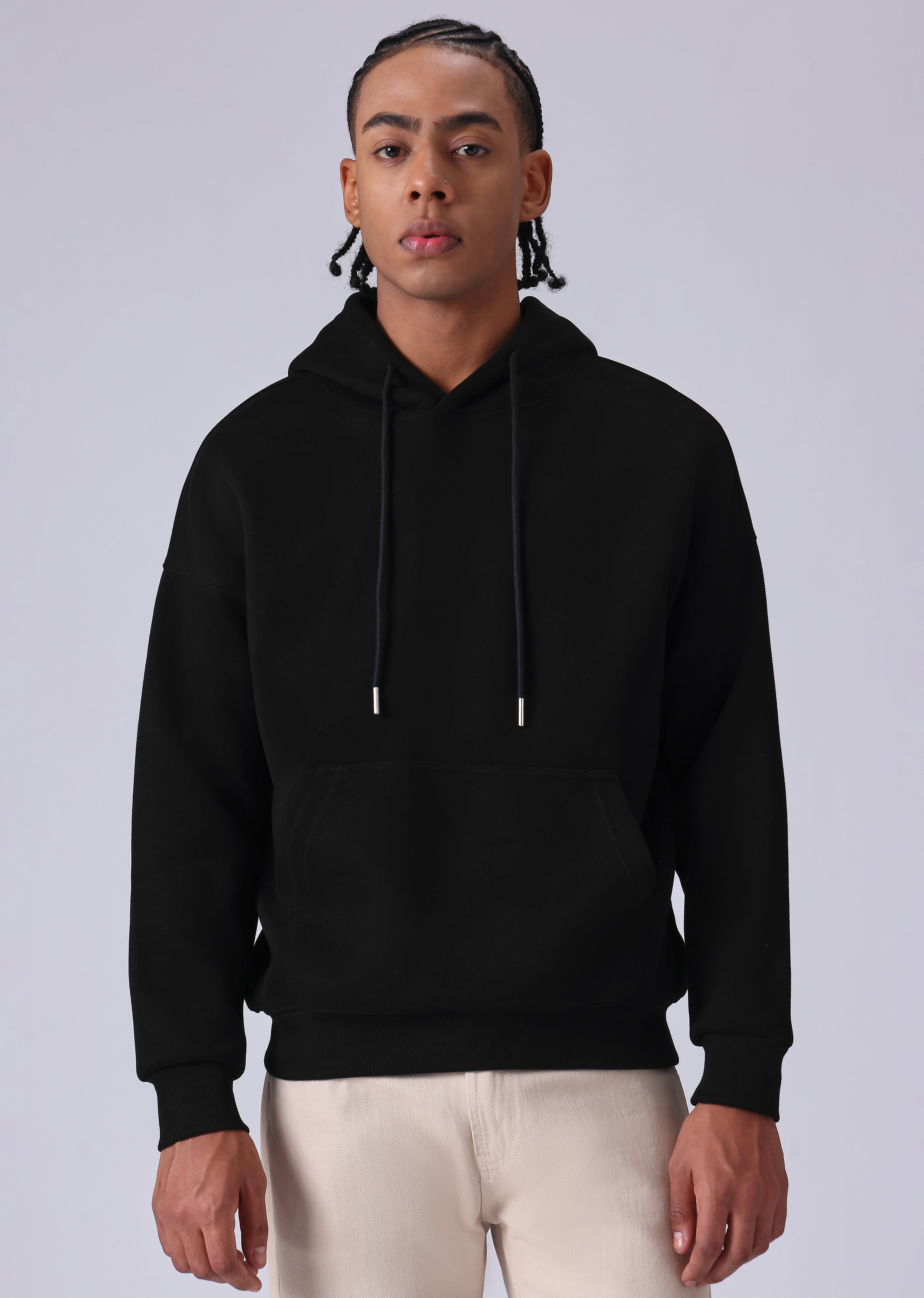 Black Relaxed Fit Hoodie