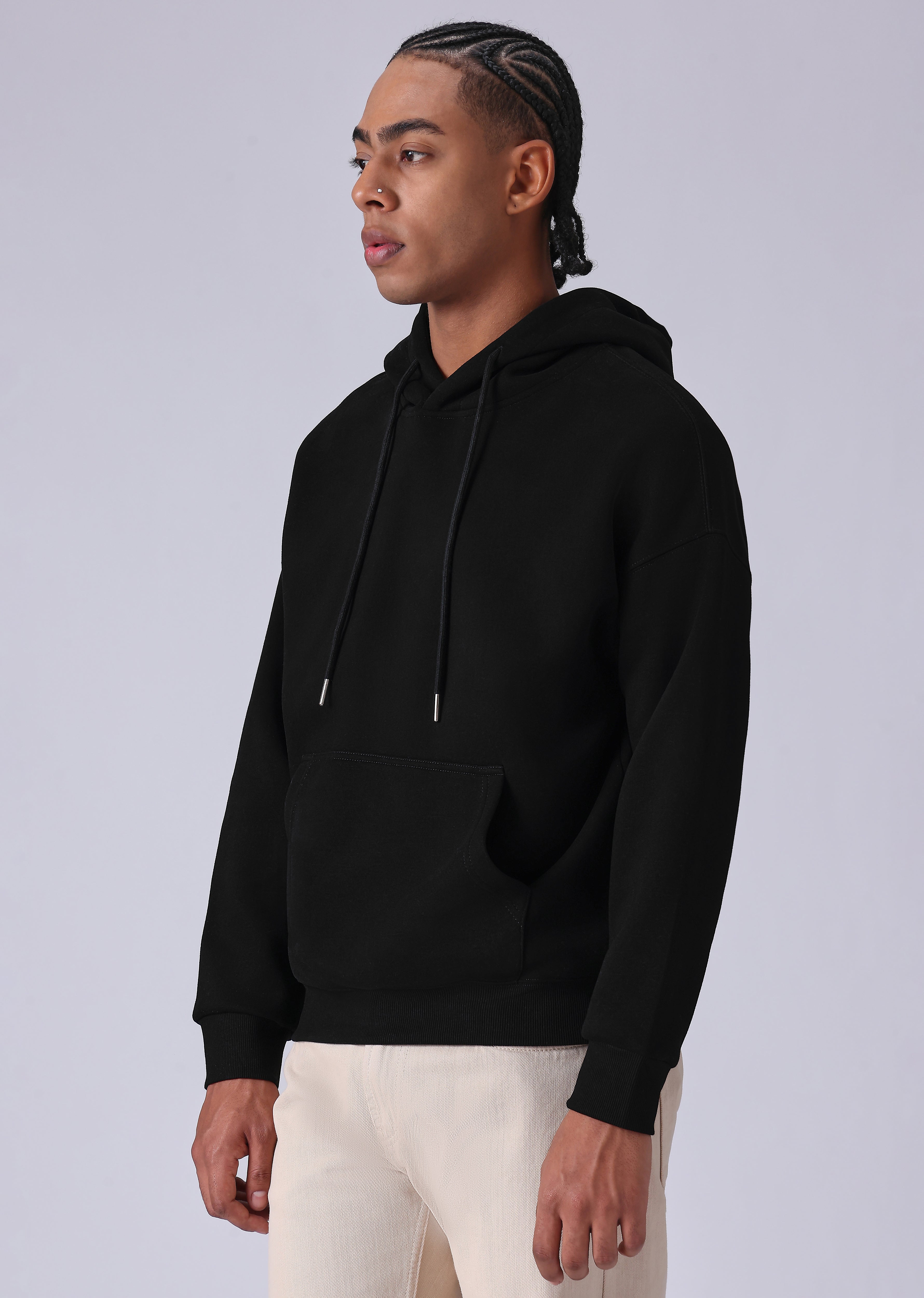 Black Relaxed Fit Hoodie