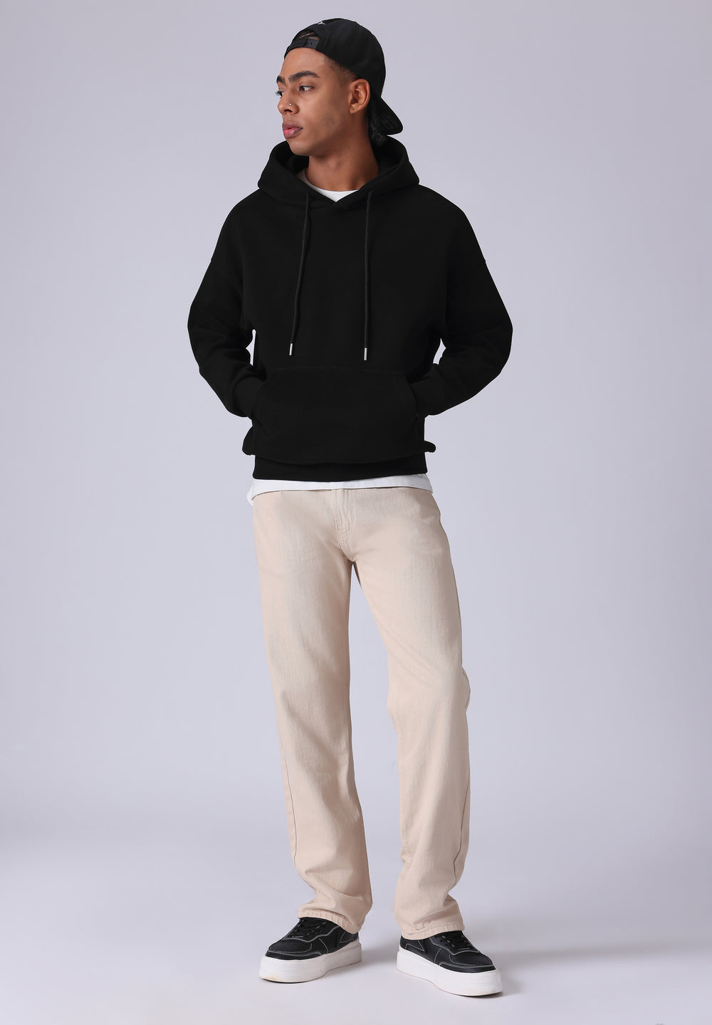Black Relaxed Fit Hoodie