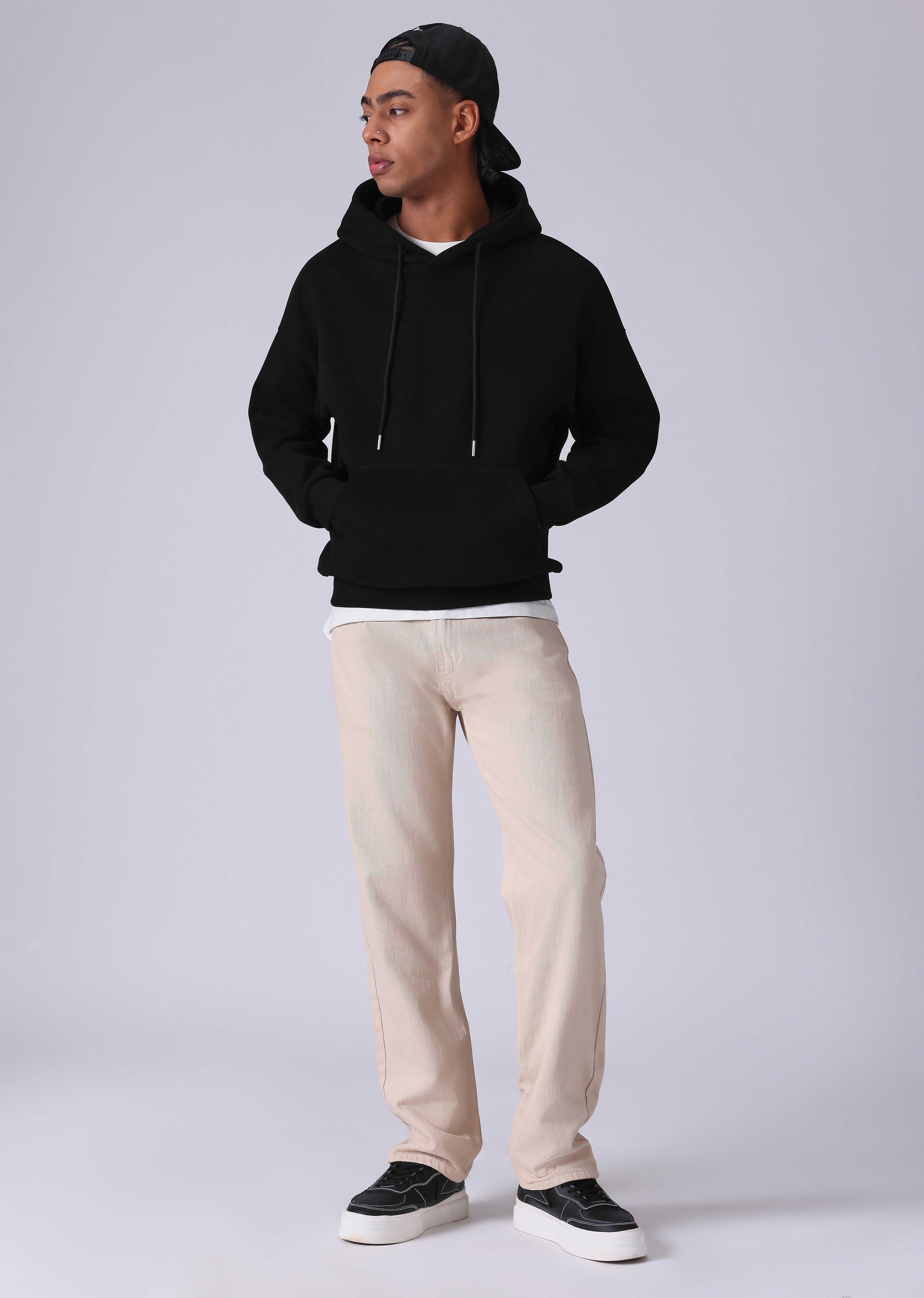 Black Relaxed Fit Hoodie