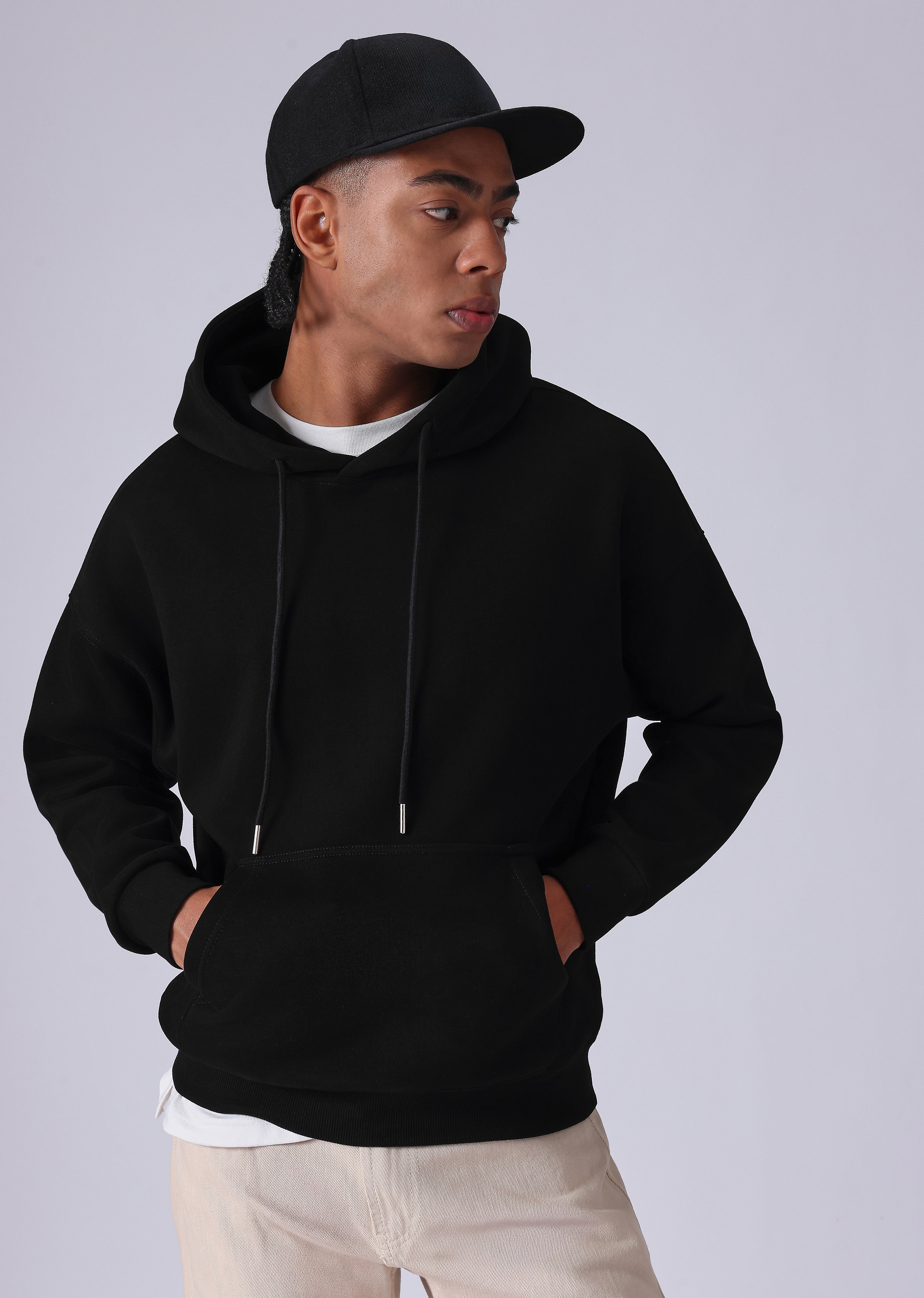 Black Relaxed Fit Hoodie