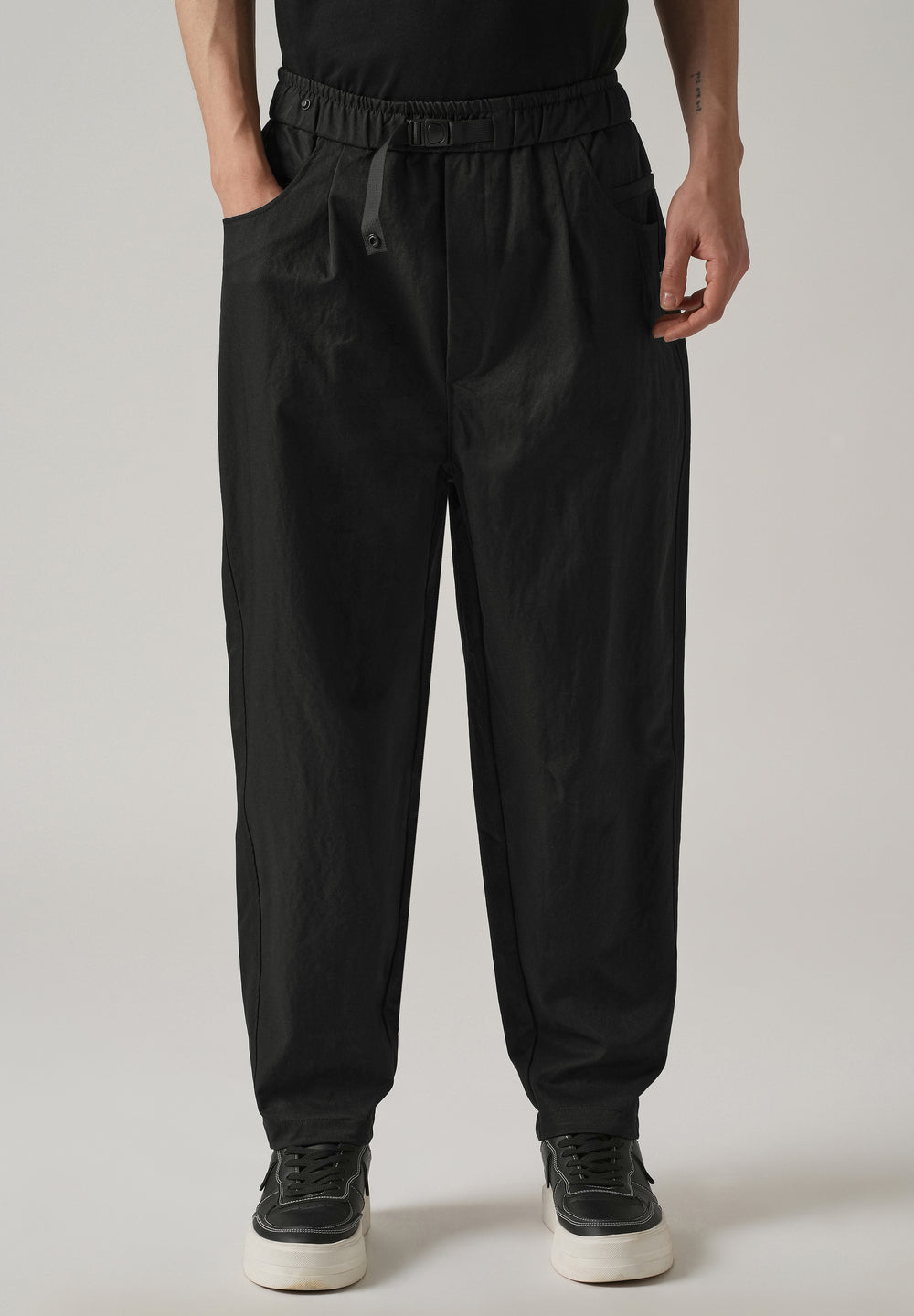 Black Twill Relaxed Fit Pant