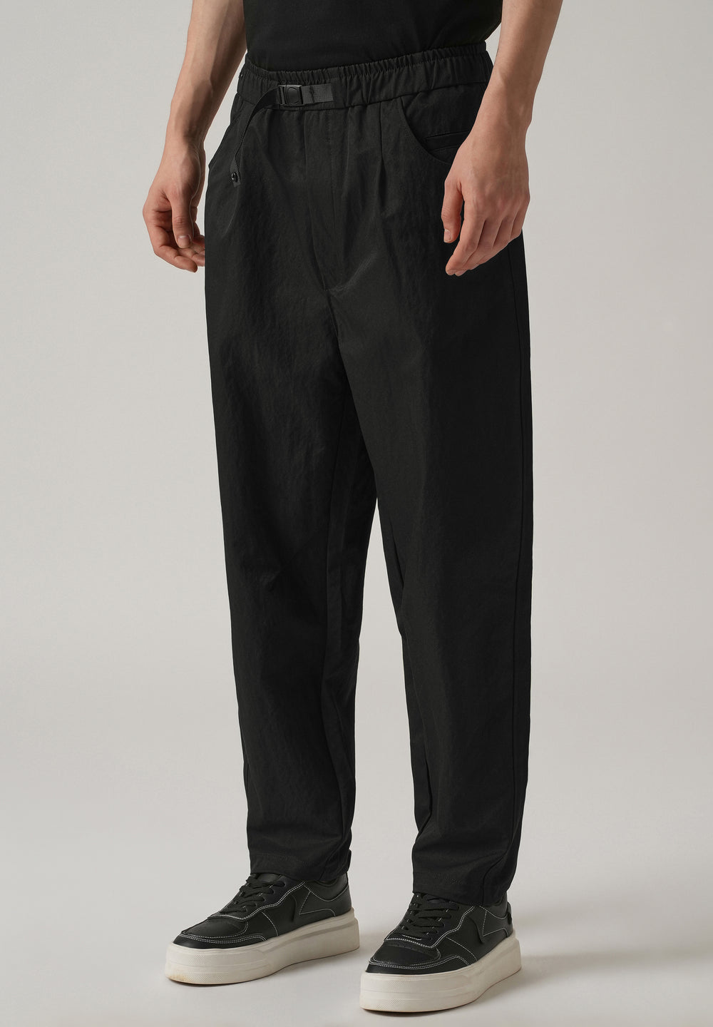 Black Twill Relaxed Fit Pant