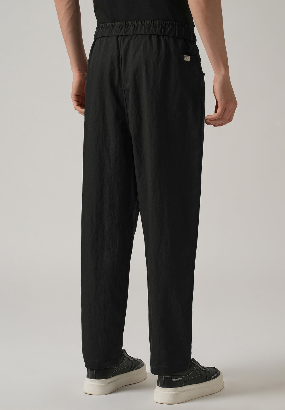 Black Twill Relaxed Fit Pant