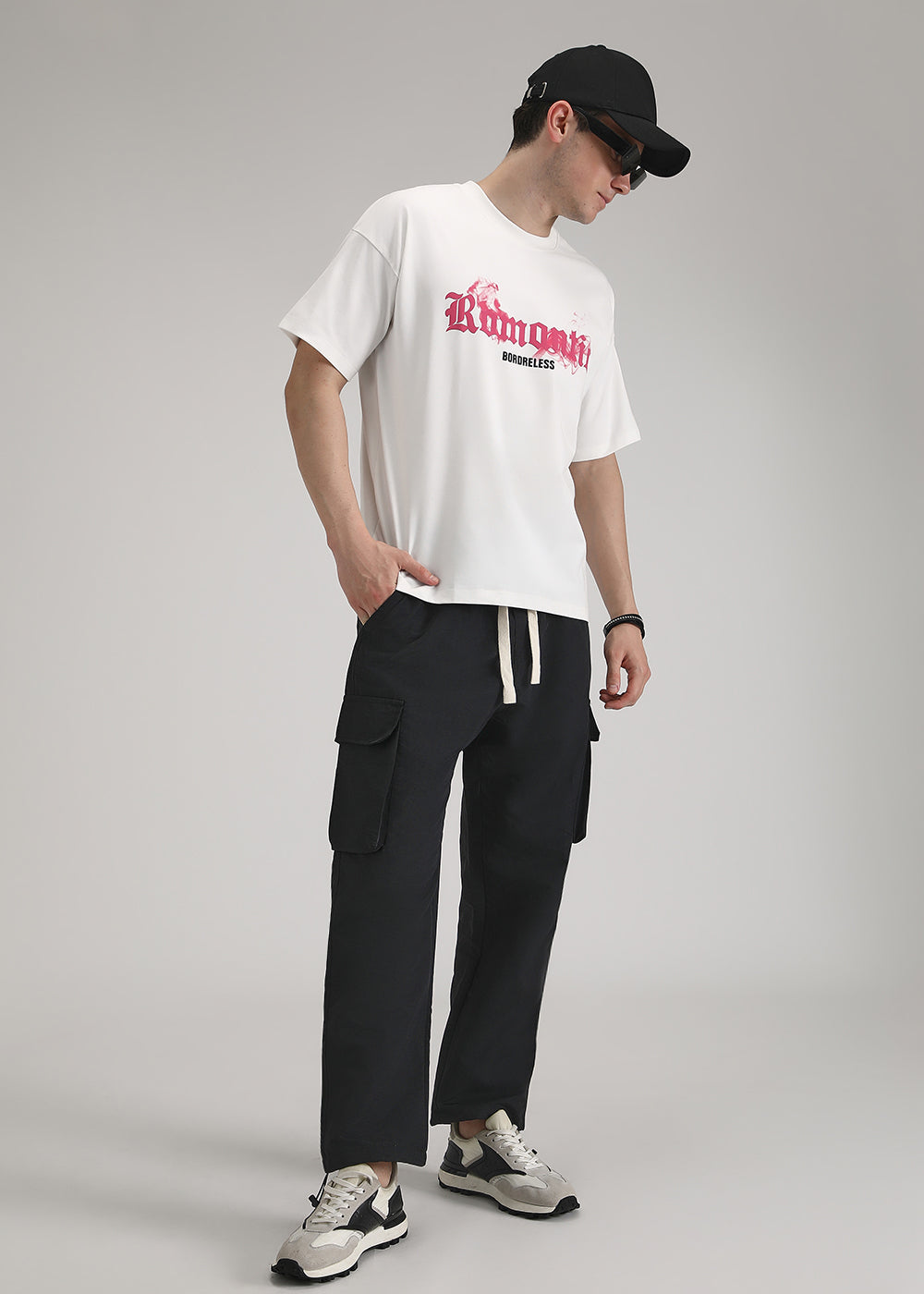 Black Relaxed Fit Track Pant