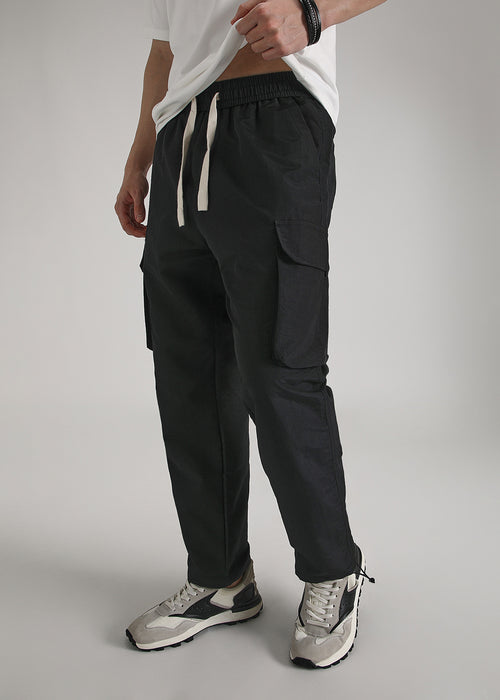 Black Relaxed Fit Track Pant