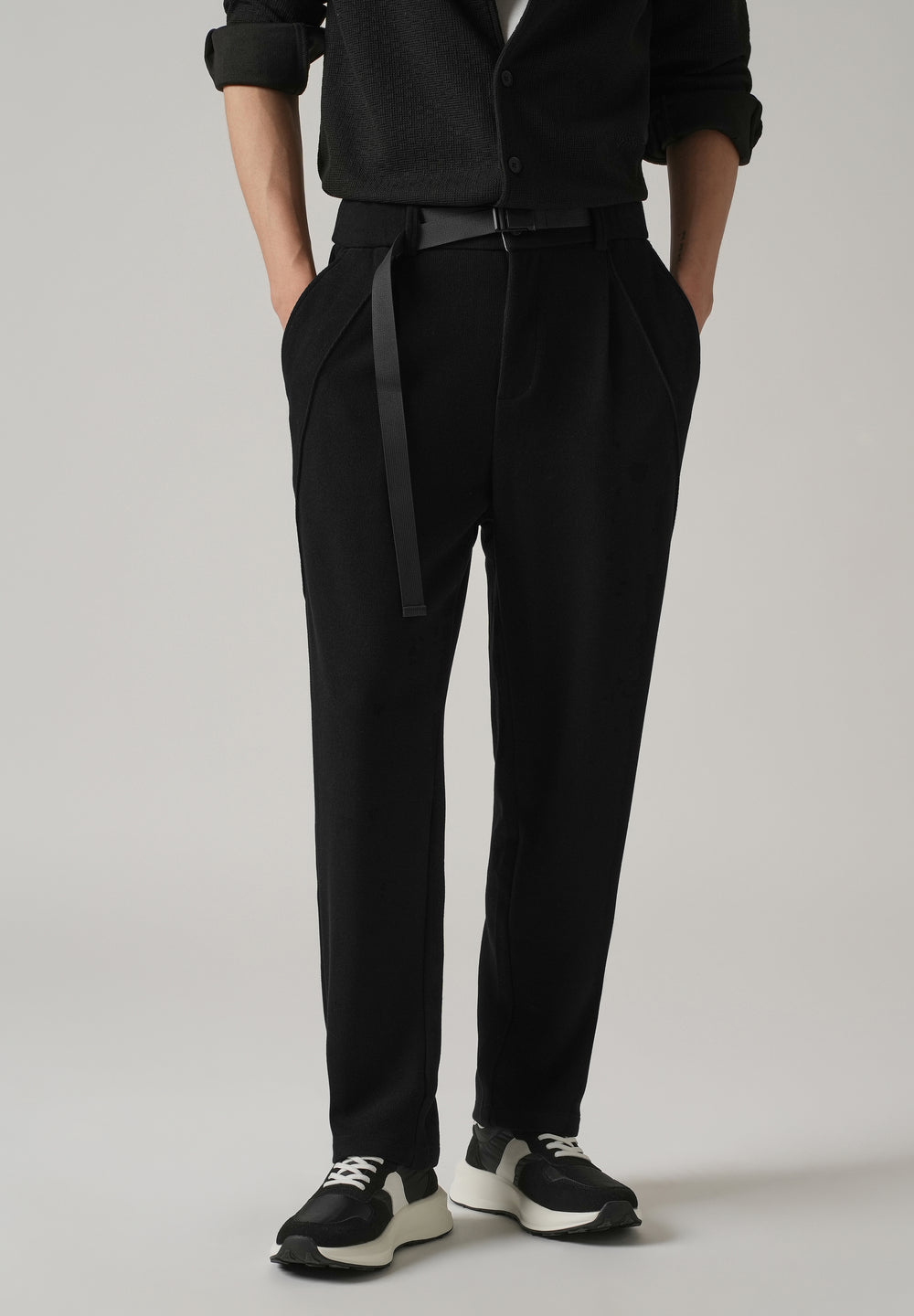 Black Corduroy Relaxed Fit Pant